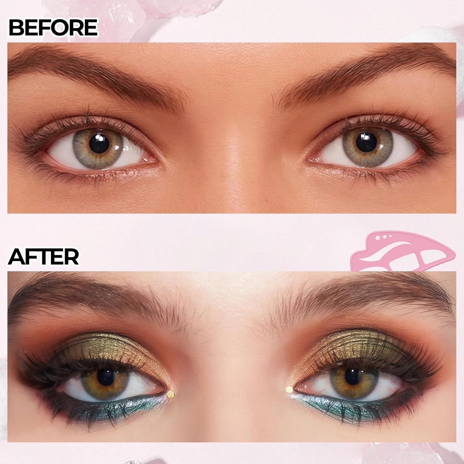 Set de Plantillas para Delineador de Ojos DAGEDA - 3 Piezas Silicona