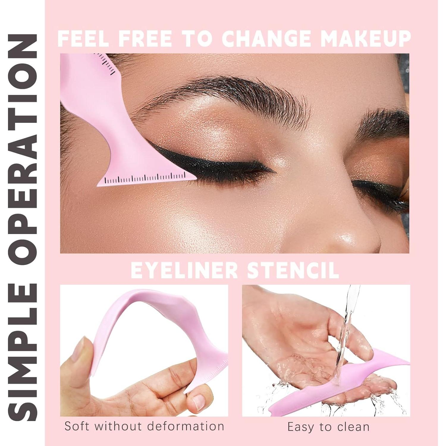 Plantilla de Delineador de Ojos HOSAILY Rosa 5 en 1 Multifuncional