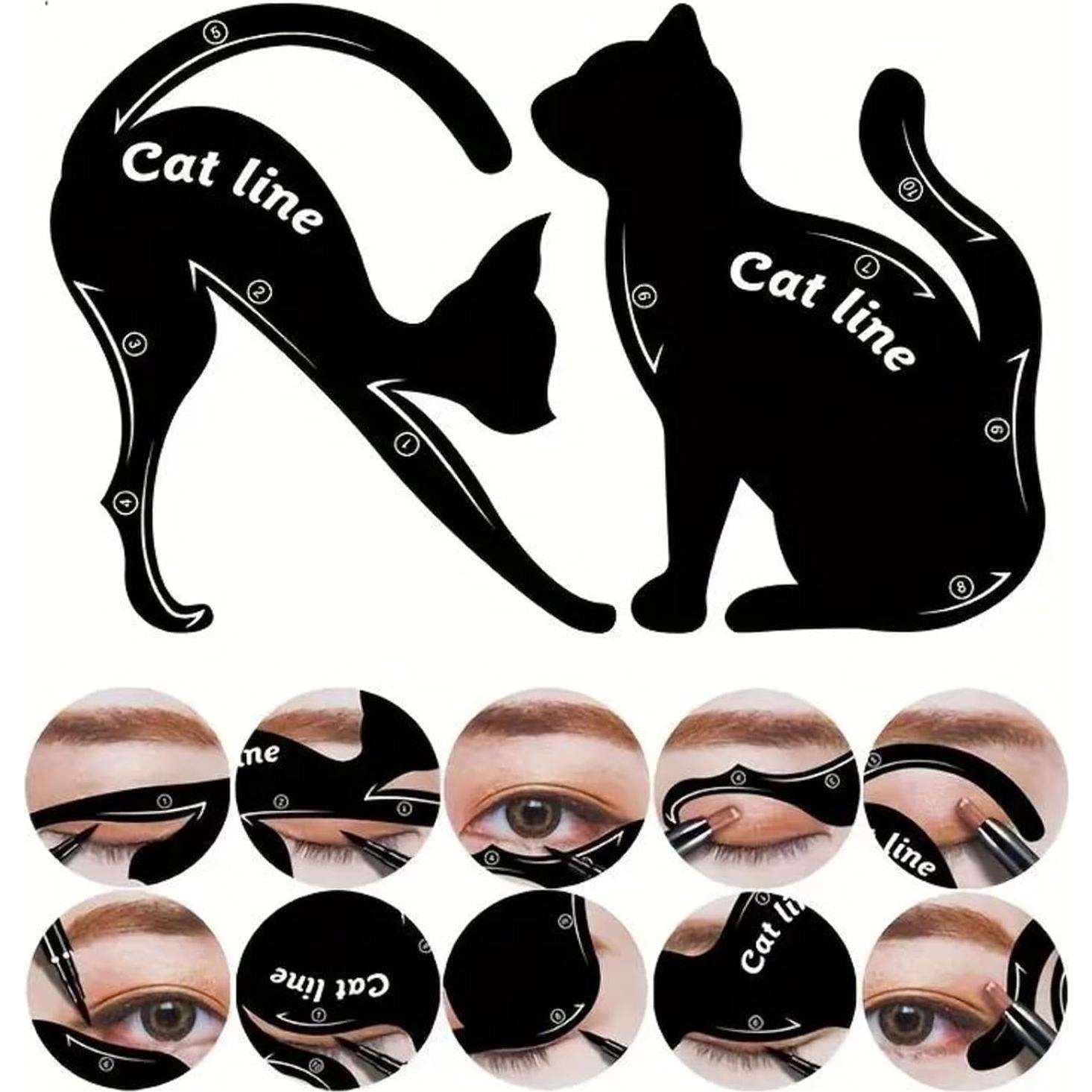 Plantillas de Delineador de Ojos IDDFEVE - 4 Pcs, 10 Estilos