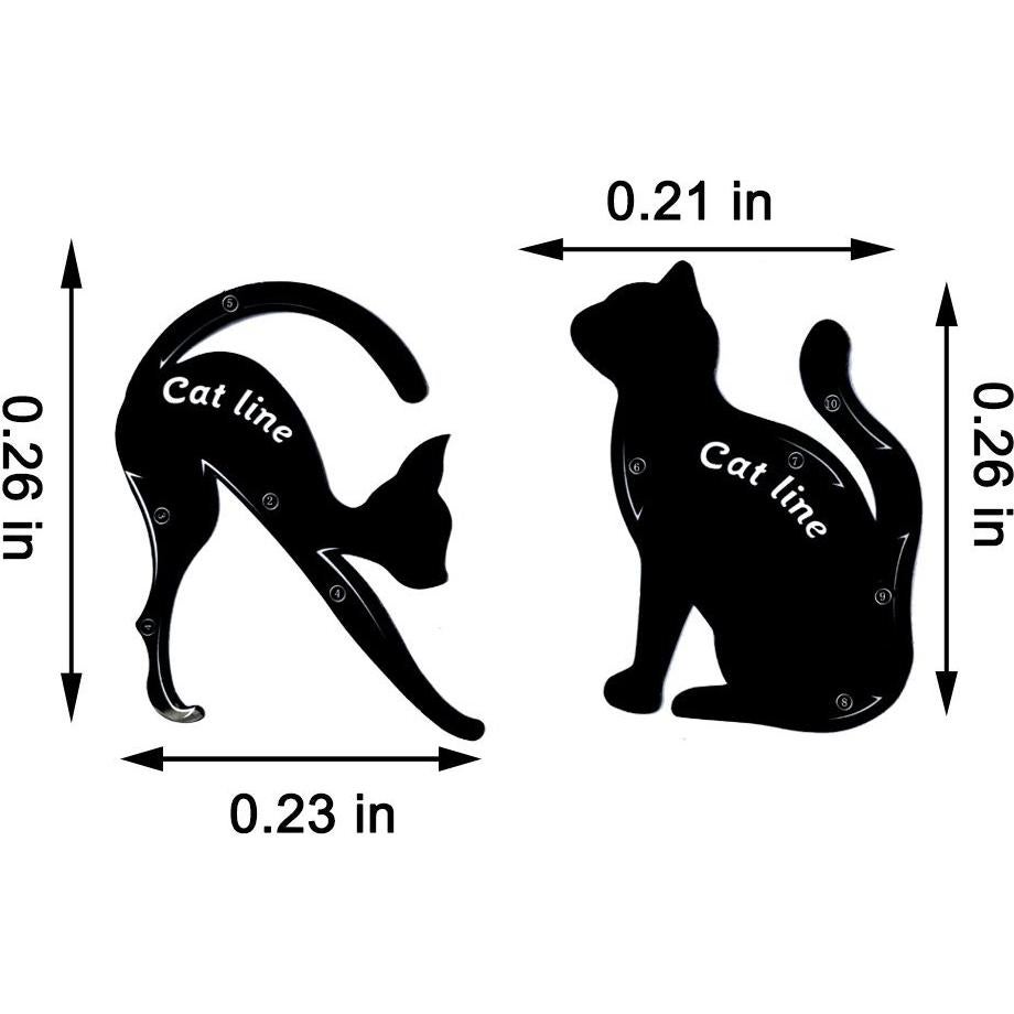 Plantillas de Eyeliner TailaiMei - 2 Piezas PVC Mate para Maquillaje