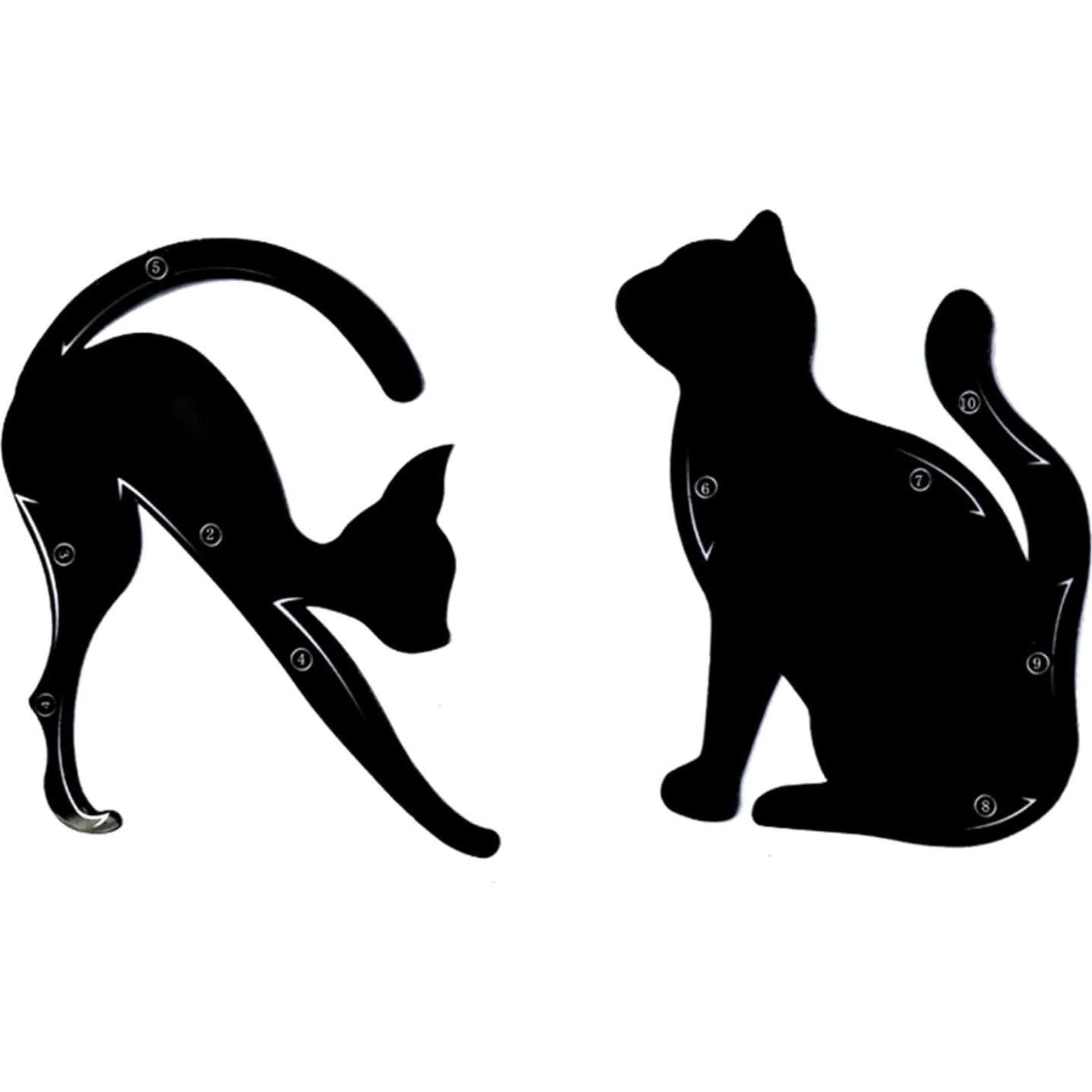 Plantillas de Eyeliner TailaiMei - 2 Piezas PVC Mate para Maquillaje