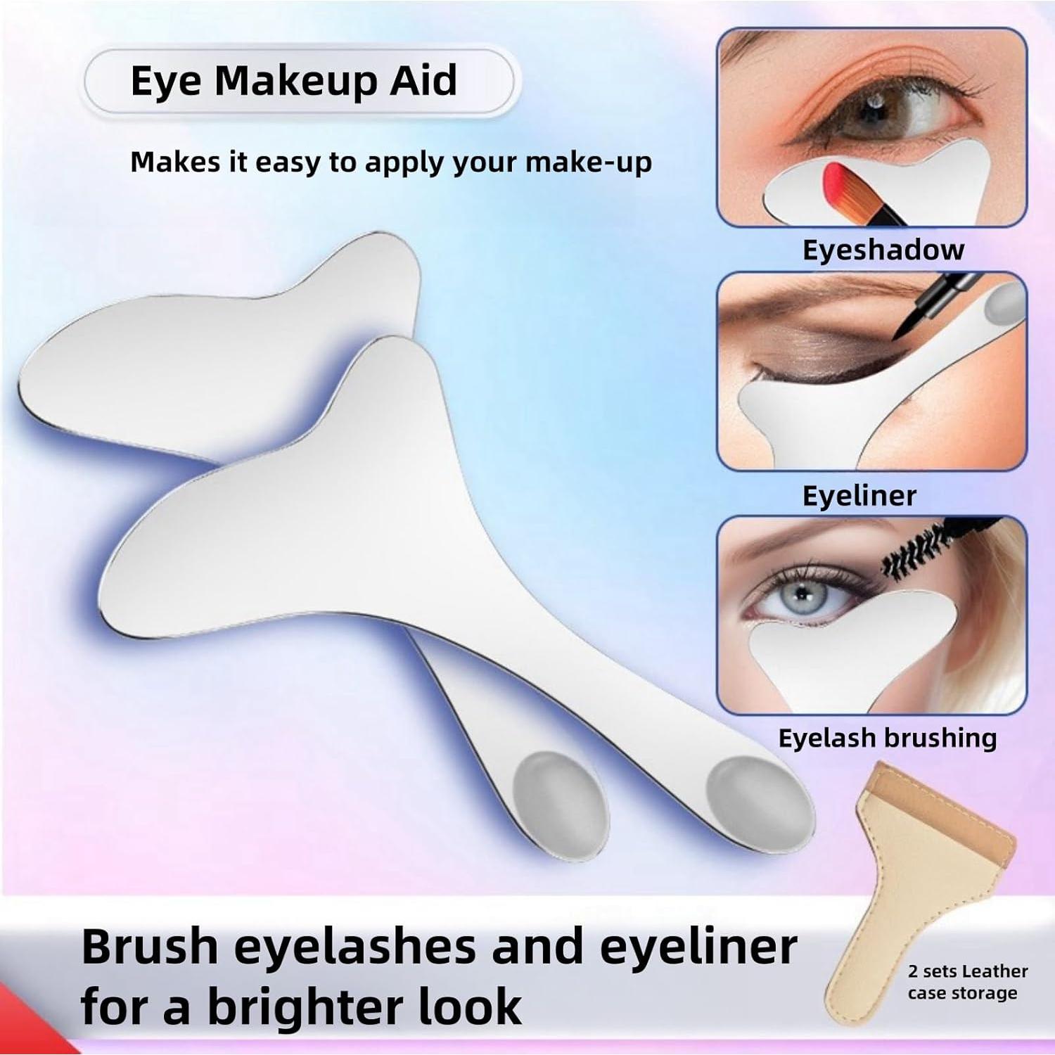 Juego de 2 Plantillas de Delineador Acero Inoxidable 304