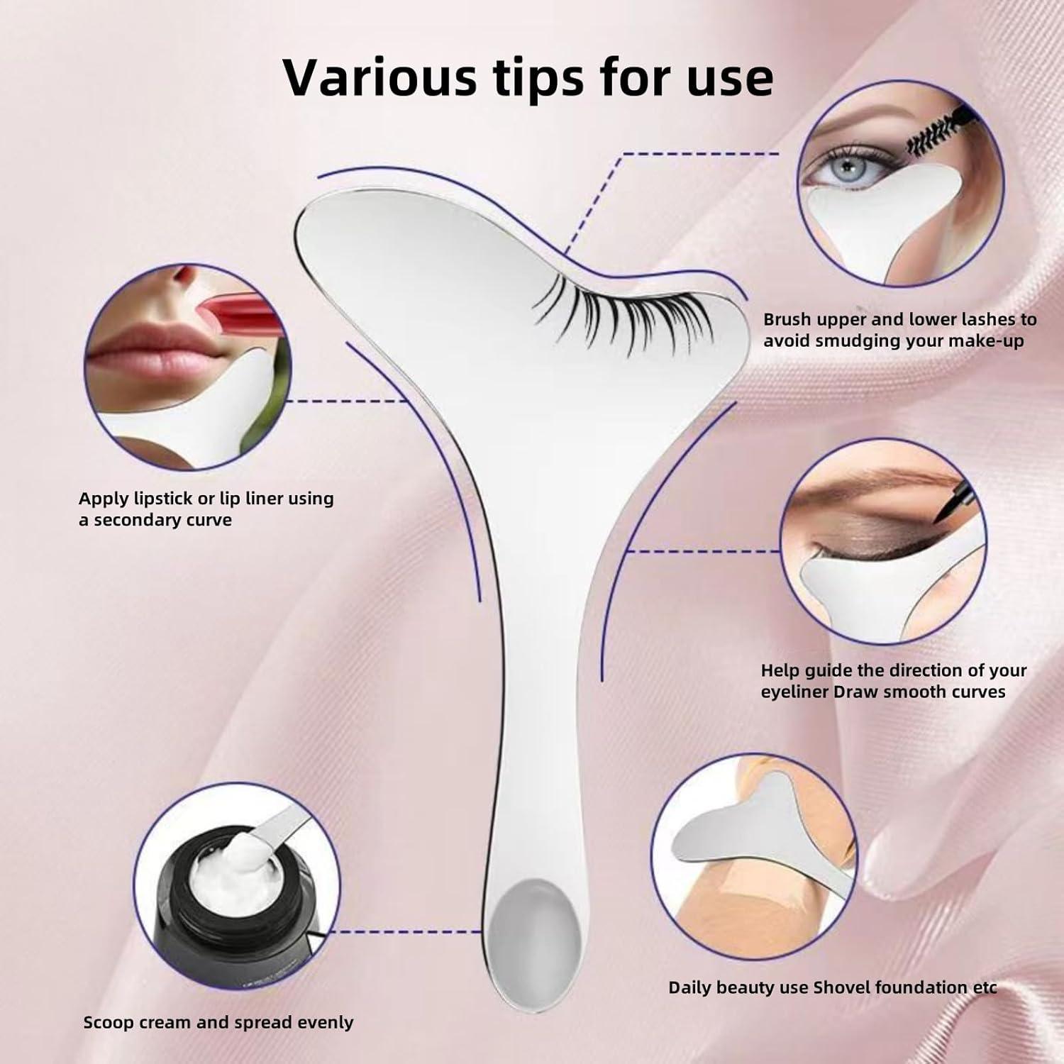 Juego de 2 Plantillas de Delineador Acero Inoxidable 304