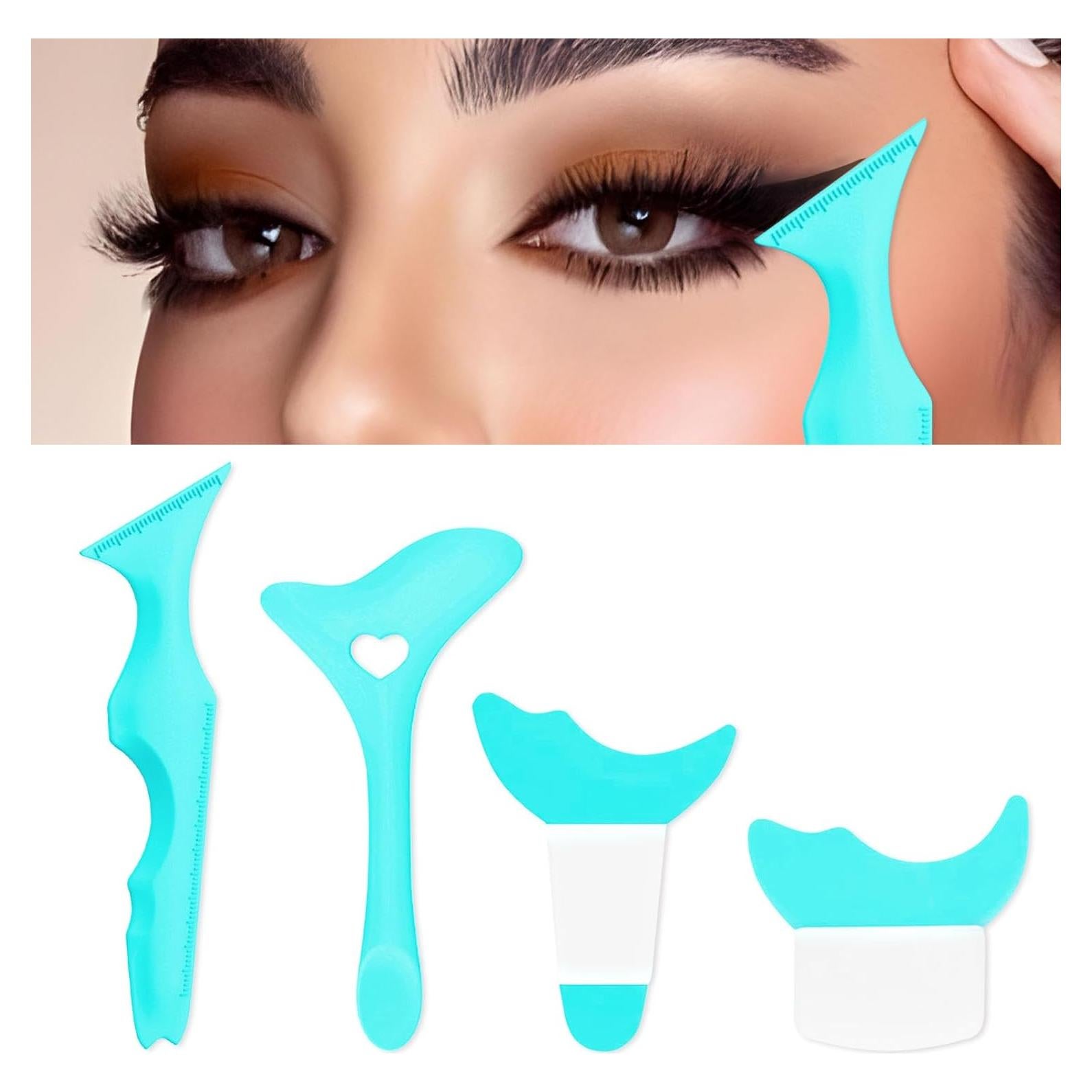 4 Plantillas de Delineador IDDFEVE para Ojos de Gato - Silicona