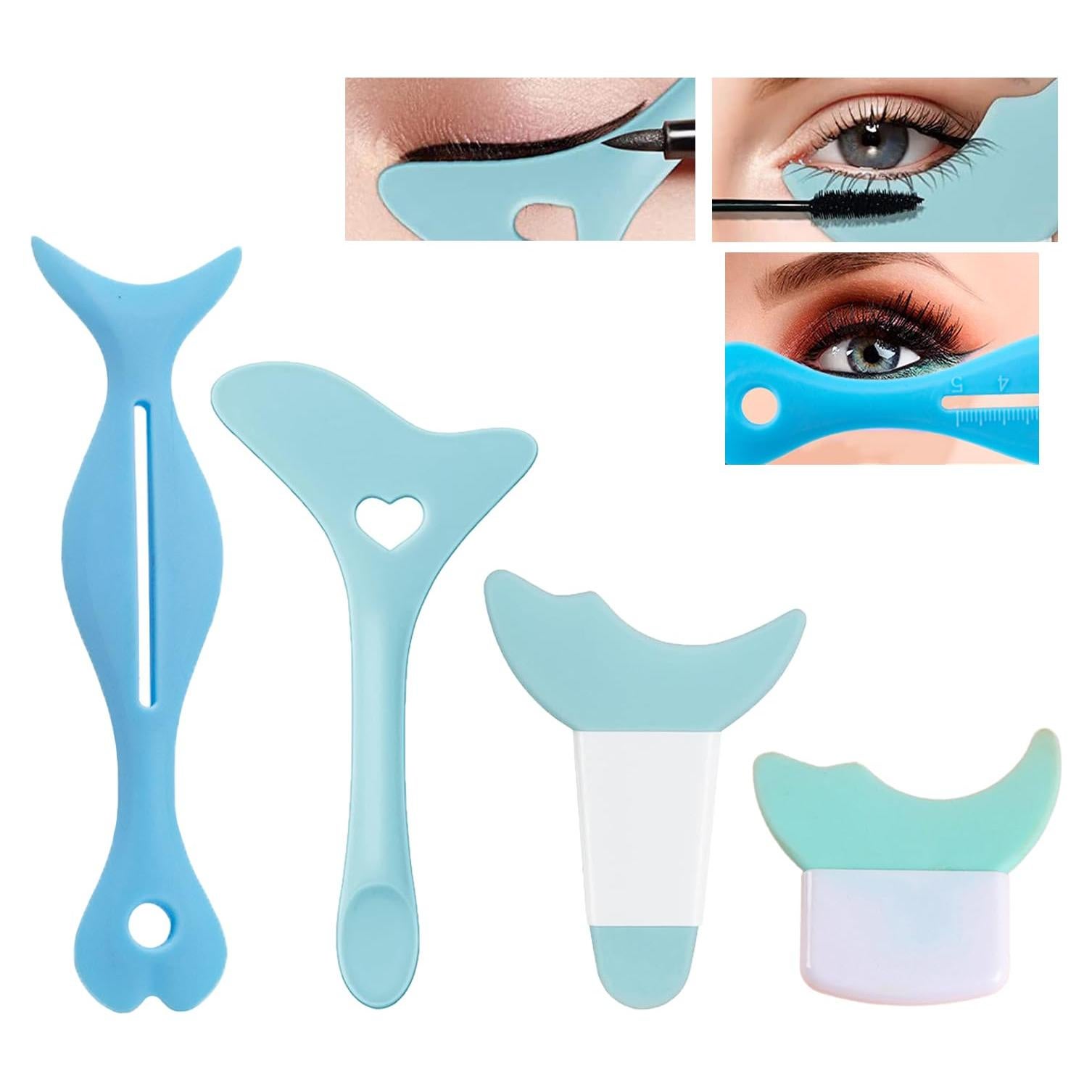 Plantillas de Delineador de Ojos Booge - 4 Piezas Multiusos Azul