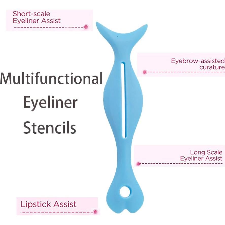 Plantillas de Delineador de Ojos Booge - 4 Piezas Multiusos Azul