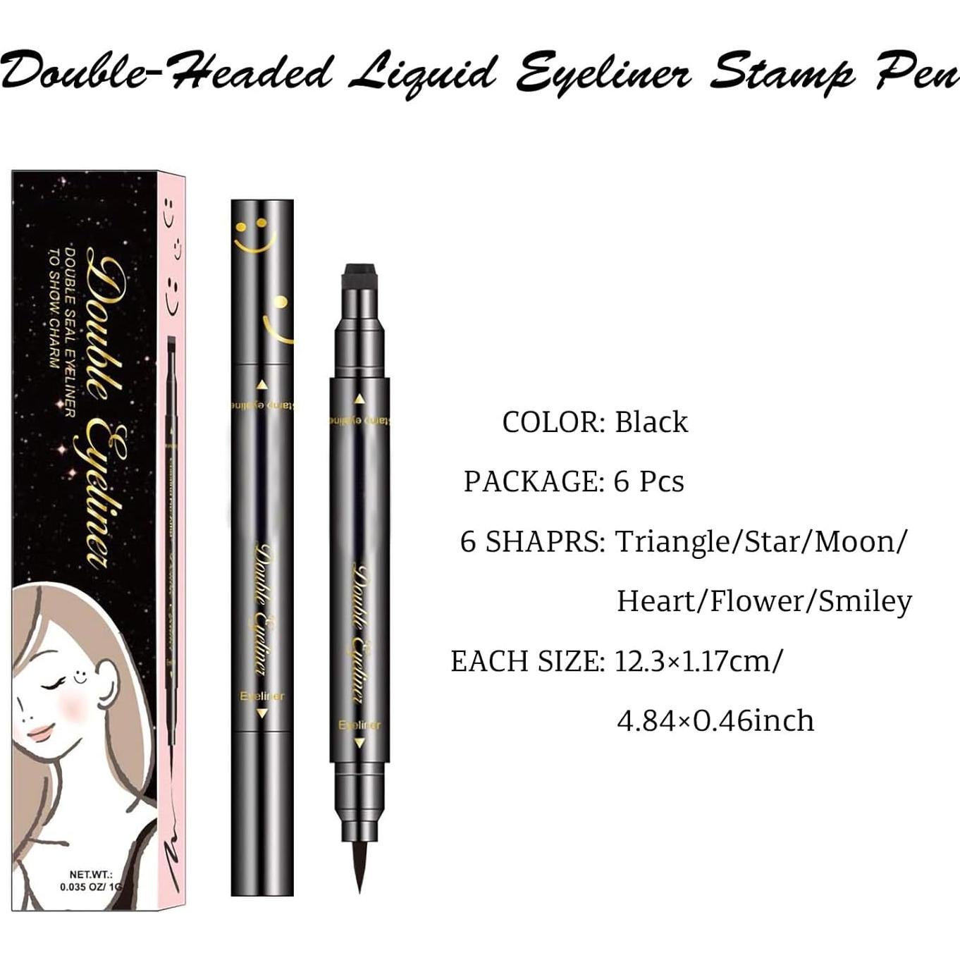 Conjunto de 6 Lápices de Sello Delineador LOKFAR Impermeable