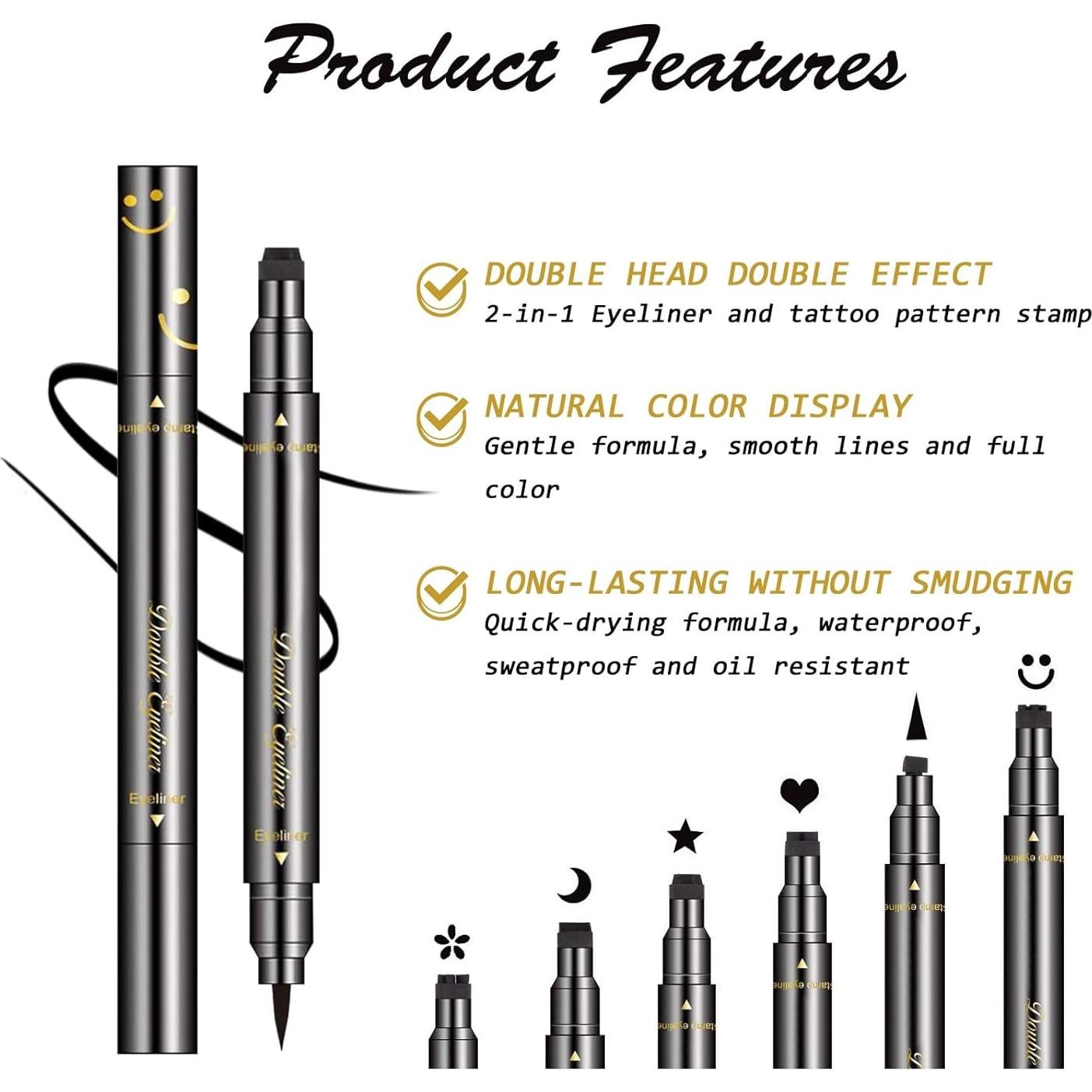 Conjunto de 6 Lápices de Sello Delineador LOKFAR Impermeable