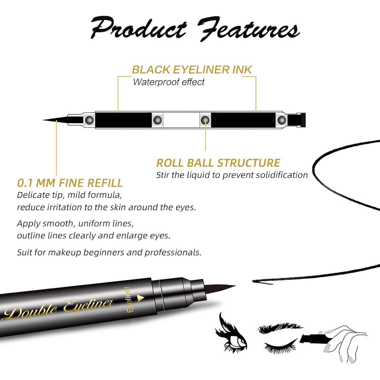 Conjunto de 6 Lápices de Sello Delineador LOKFAR Impermeable