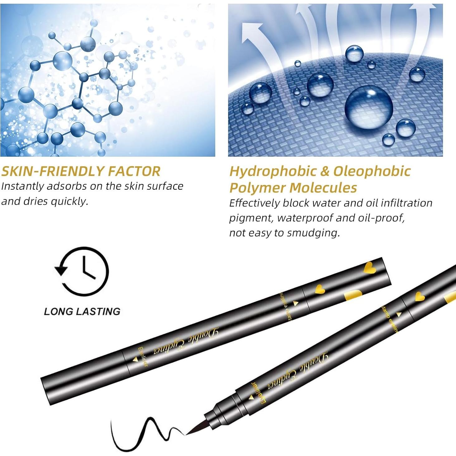 Conjunto de 6 Lápices de Sello Delineador LOKFAR Impermeable