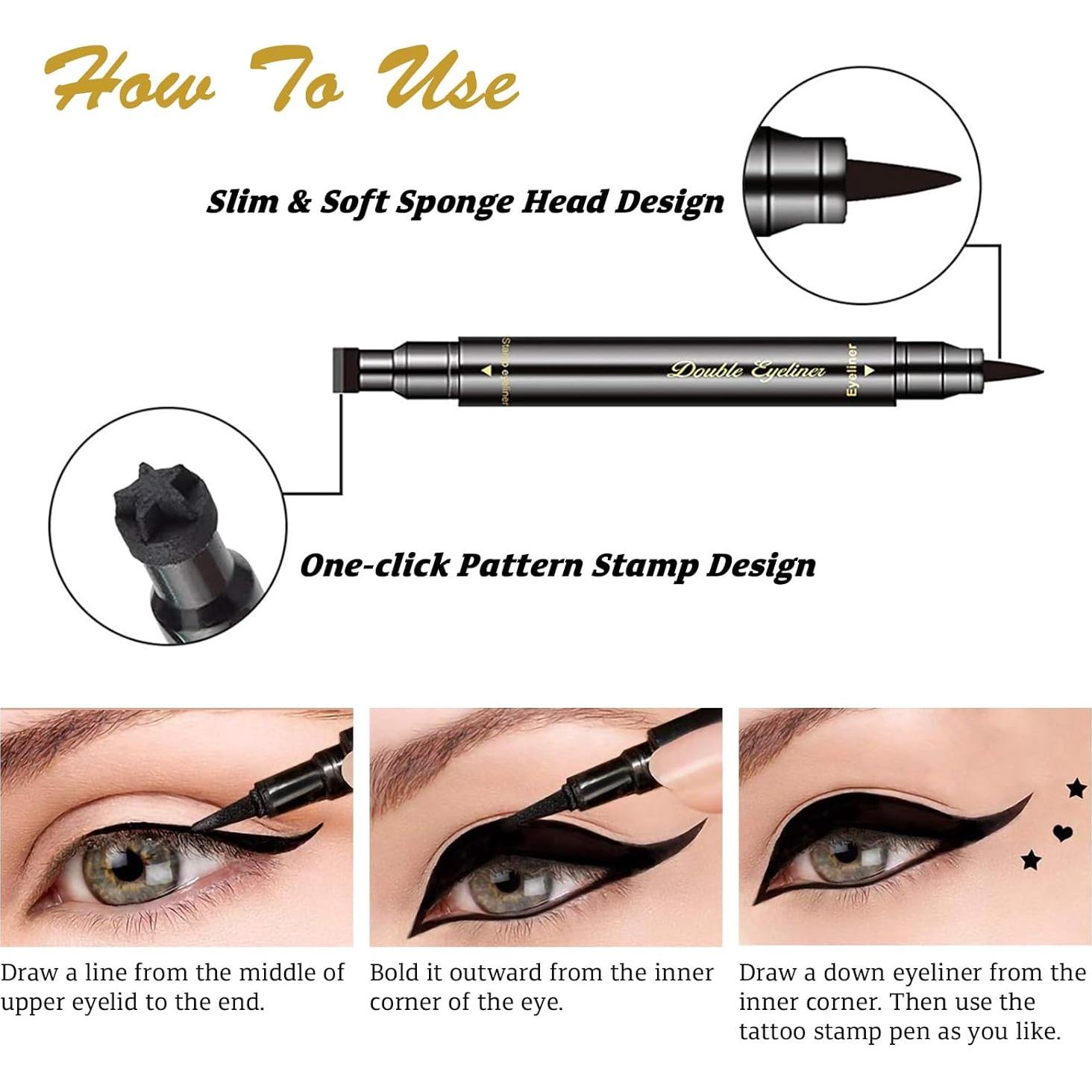 Conjunto de 6 Lápices de Sello Delineador LOKFAR Impermeable