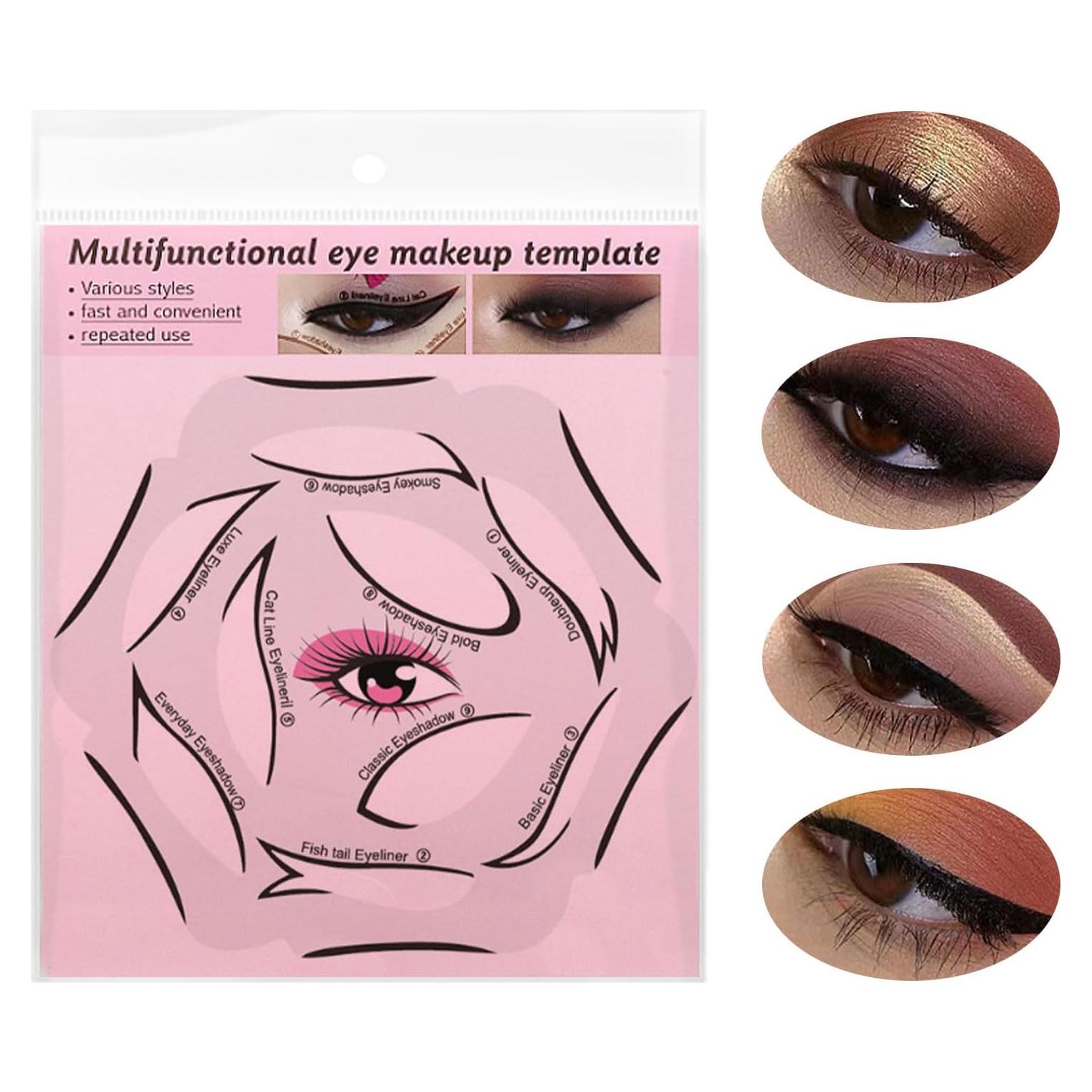 Plantillas de Eyeliner Reutilizables YAFIYGI 10 Métodos 4 Hojas