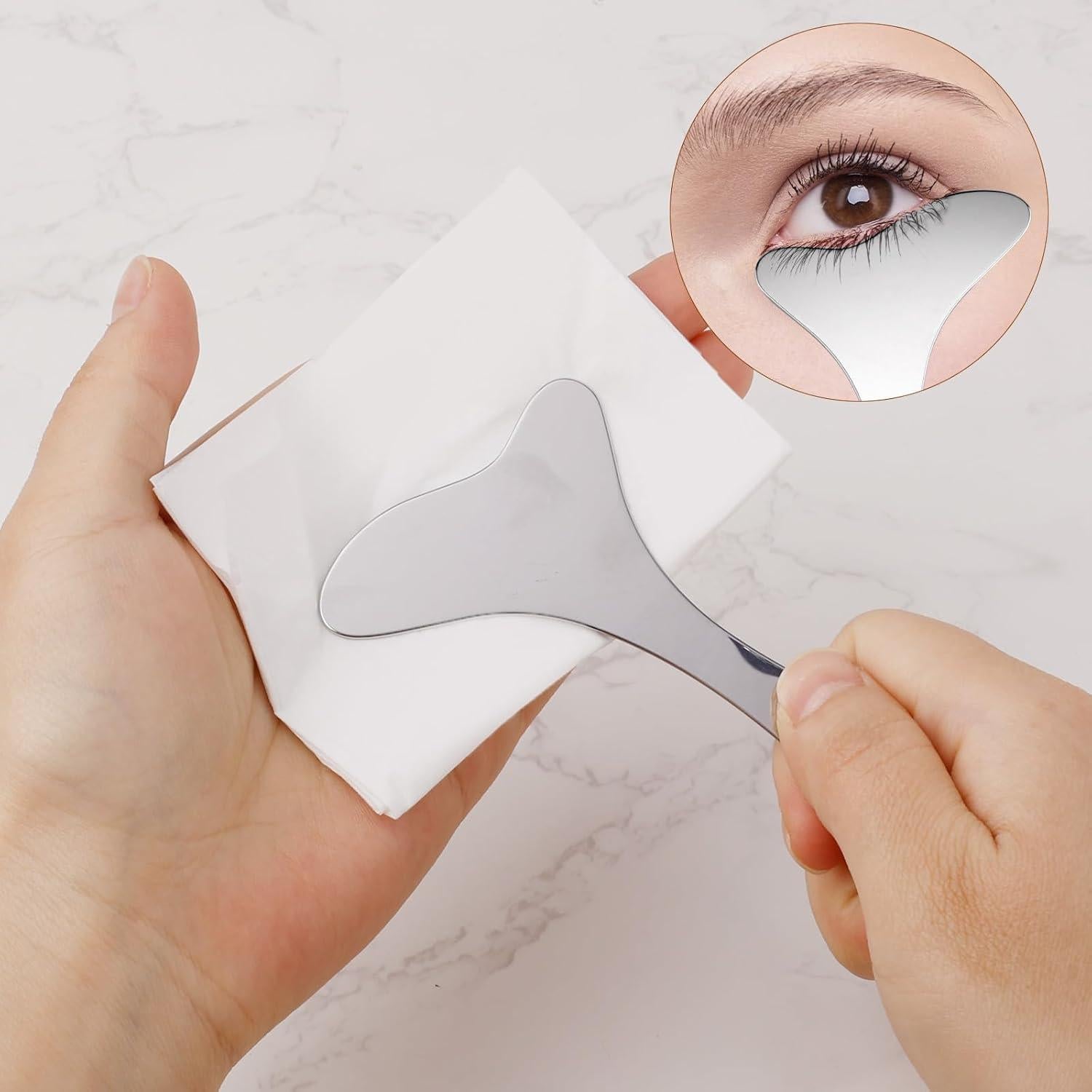 Plantilla de Delineador de Ojos Gosknor, Acero Inoxidable, 10.5x6cm