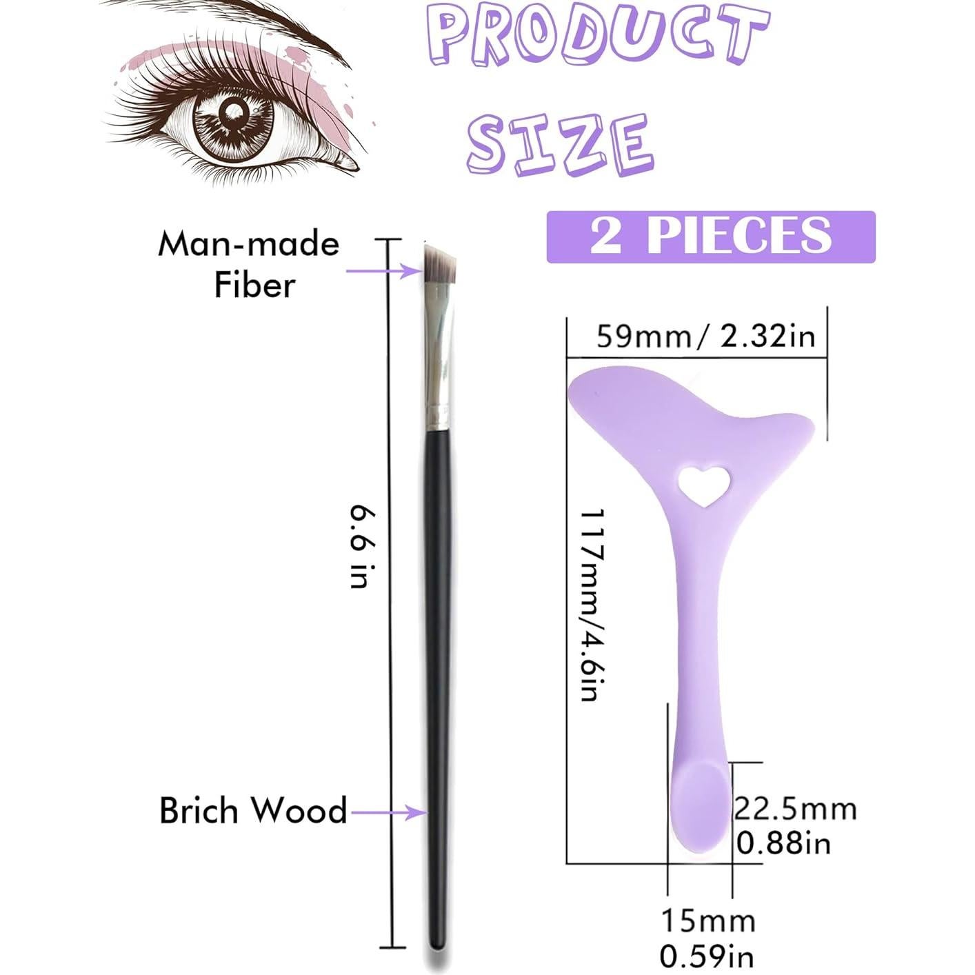 Brocha de Delineador de Ojos DogieLyn Punta Fina Púrpura