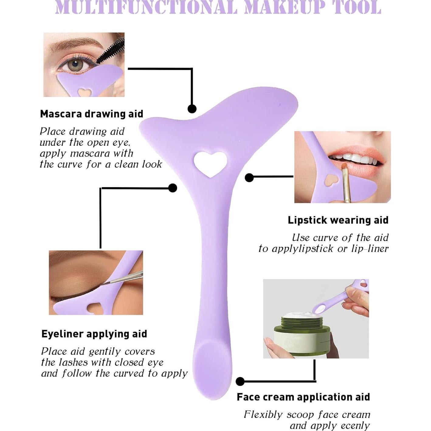 Brocha de Delineador de Ojos DogieLyn Punta Fina Púrpura