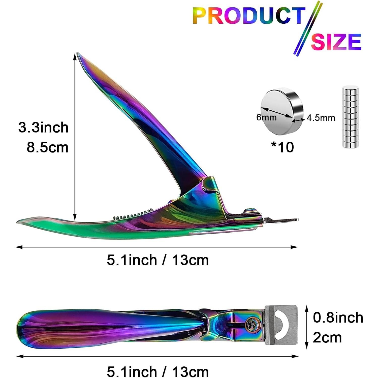 Cortador de Uñas Acrílico Scartink con Medidor Magnético 13 cm