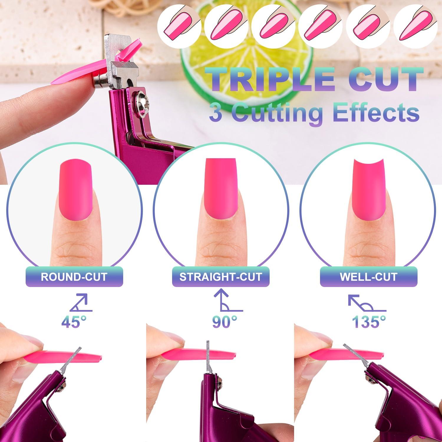 Cortauñas Premium GA&EN Rojo Violeta con Imanes Ajustables