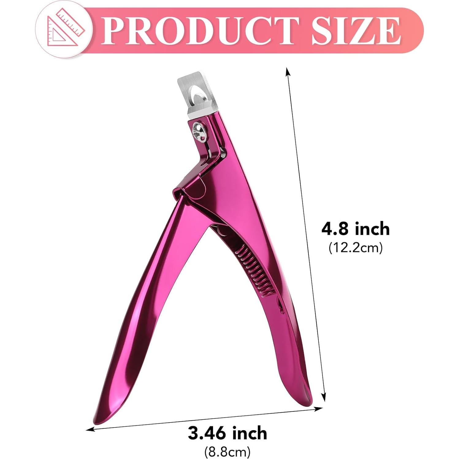 Cortauñas Falsos Rosa Acero Inoxidable con 15 Imanes