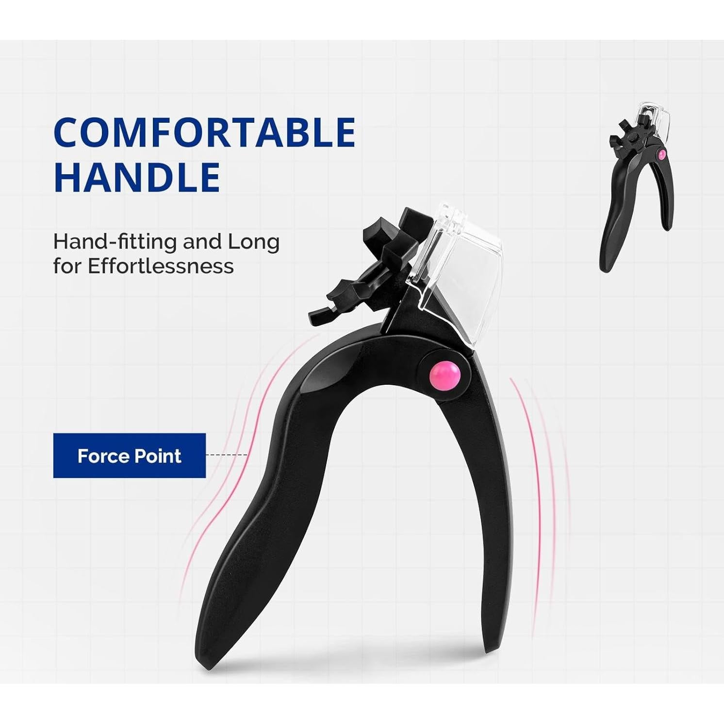 Cortador de Uñas Acrílicas AIRSEE Ajustable con Medidor Negro