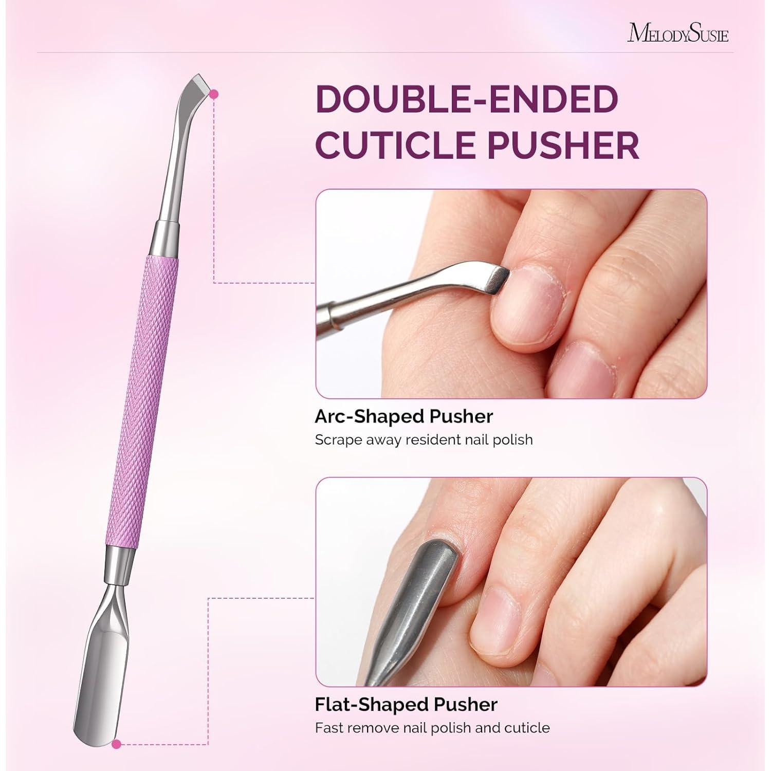 Set Cortadores de Uñas Acrílicos 4 en 1 Melodysusie Rosa
