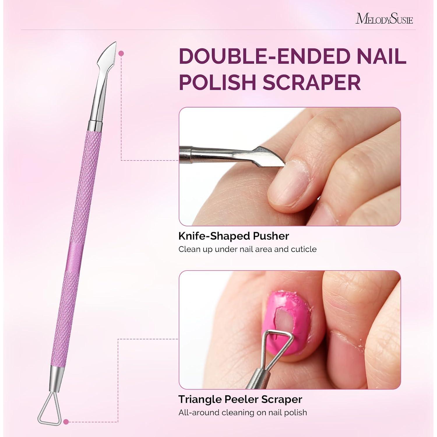 Set Cortadores de Uñas Acrílicos 4 en 1 Melodysusie Rosa