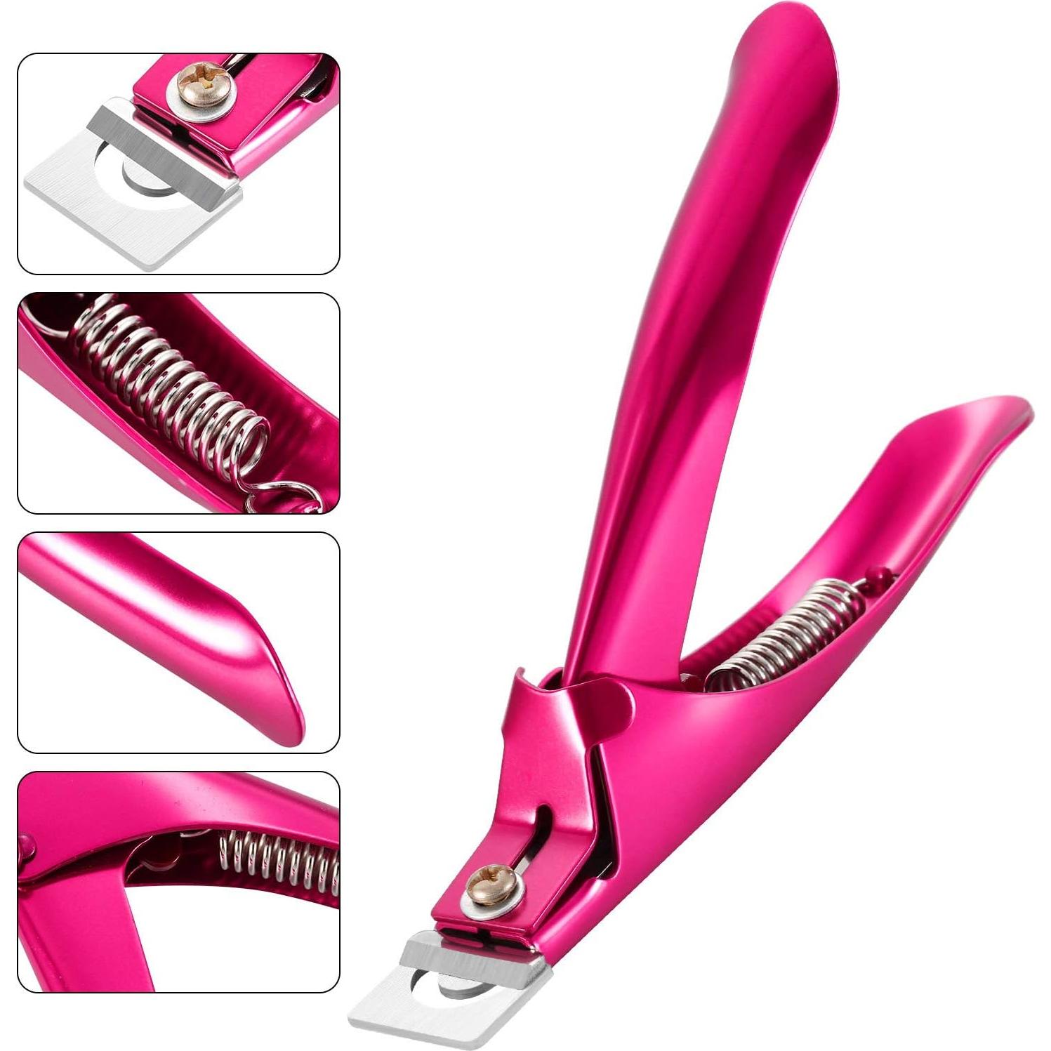 Juego de 3 Cortadores de Uñas Falsas Yaomiao Acero Inoxidable