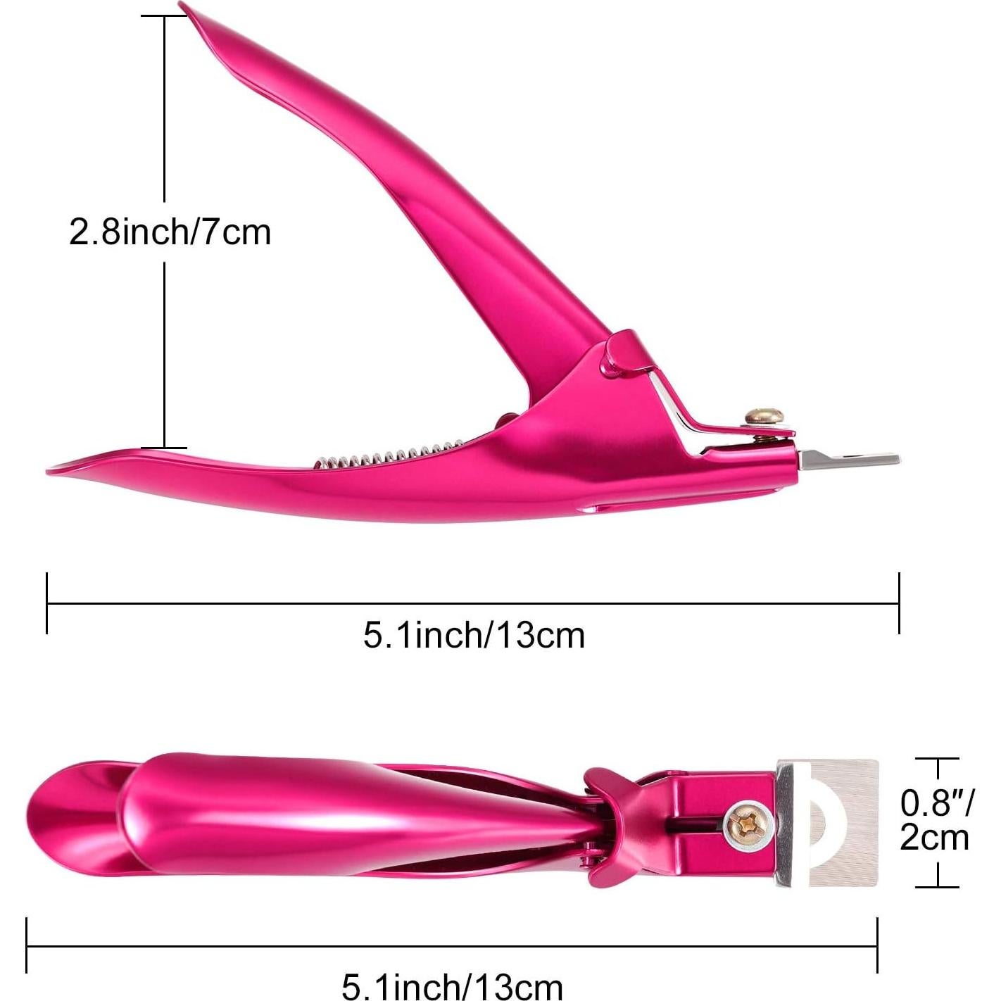 Juego de 3 Cortadores de Uñas Falsas Yaomiao Acero Inoxidable