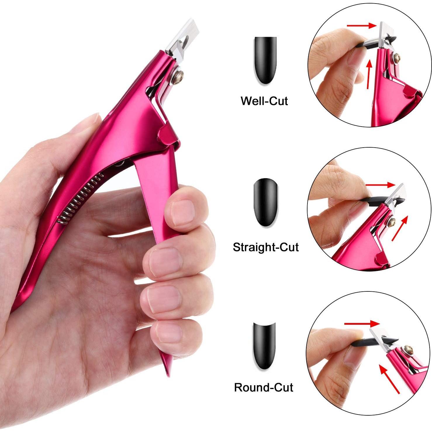 Juego de 3 Cortadores de Uñas Falsas Yaomiao Acero Inoxidable