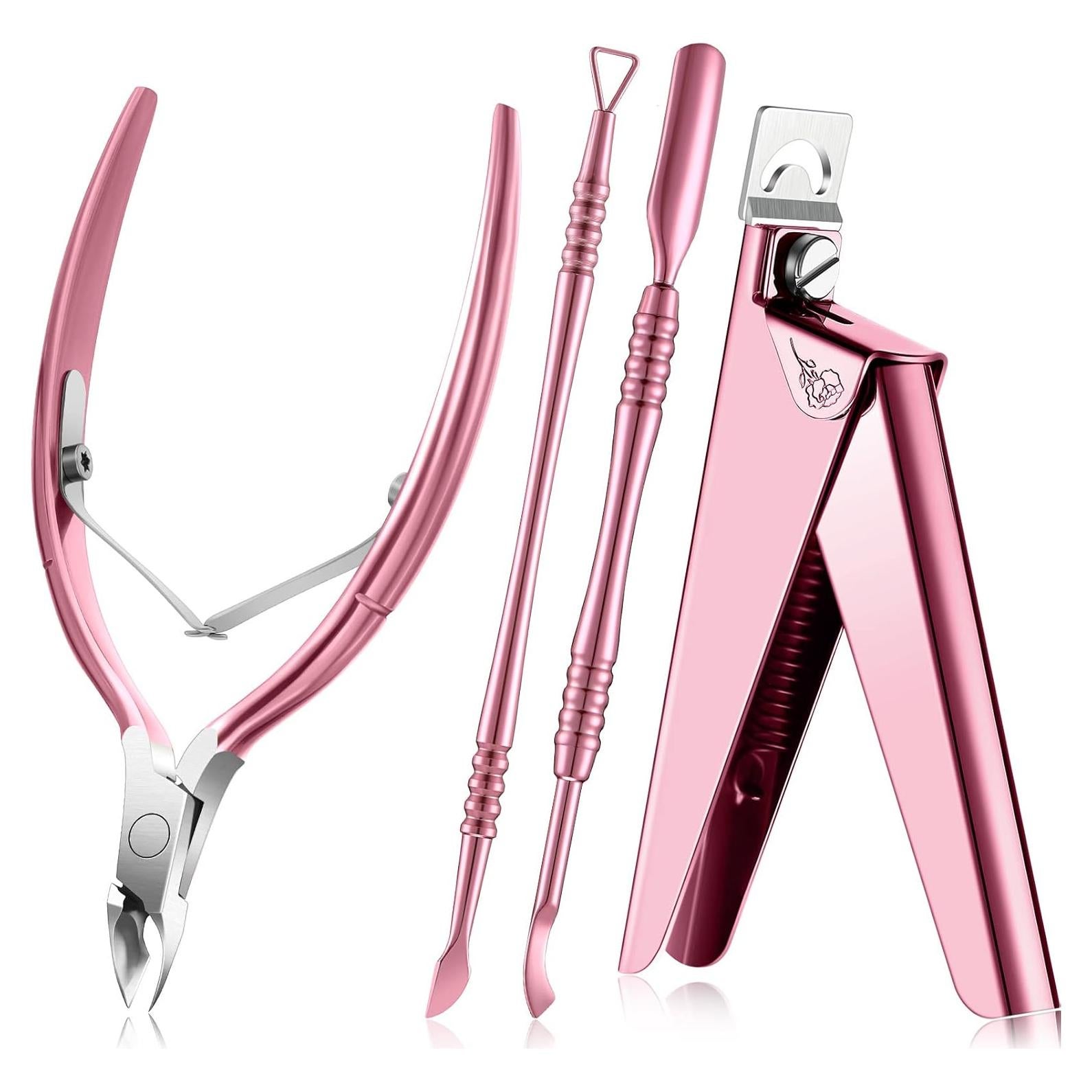 Kit de Cortadores de Uñas Acrílicas Mudder 4 en 1 Acero Inoxidable