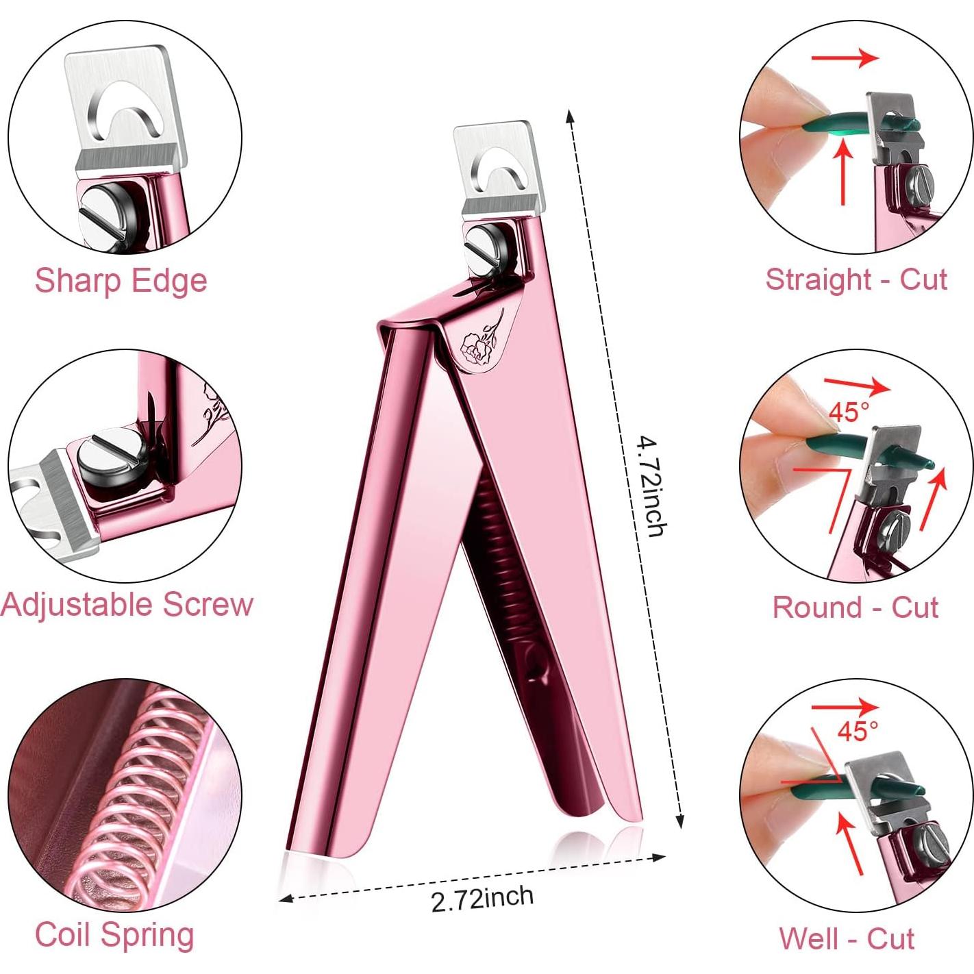 Kit de Cortadores de Uñas Acrílicas Mudder 4 en 1 Acero Inoxidable