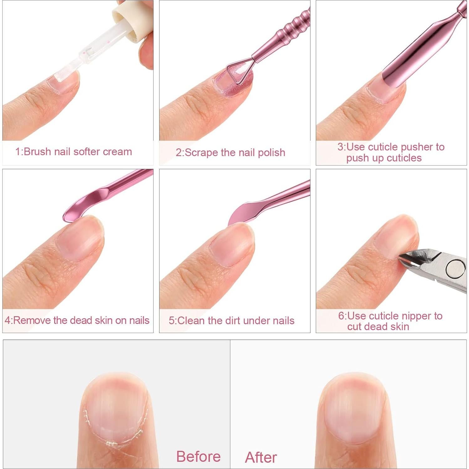 Kit de Cortadores de Uñas Acrílicas Mudder 4 en 1 Acero Inoxidable