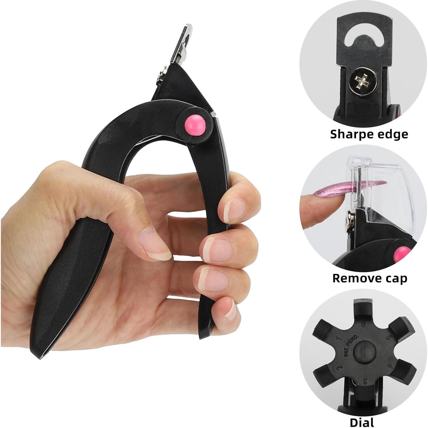 Cortadores de Uñas Acrílicas BTYMS - 3 Piezas Acero Inoxidable