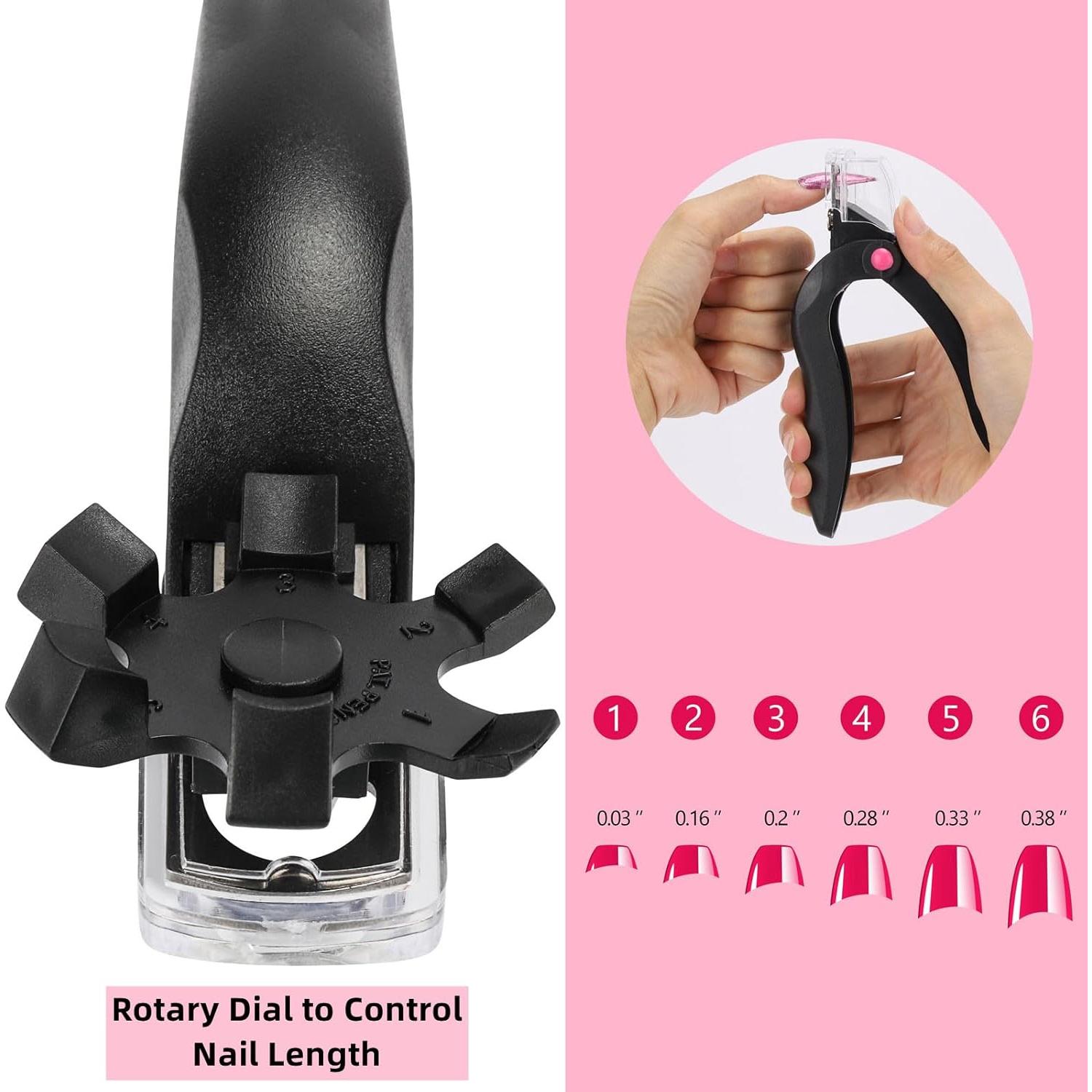 Cortadores de Uñas Acrílicas BTYMS - 3 Piezas Acero Inoxidable