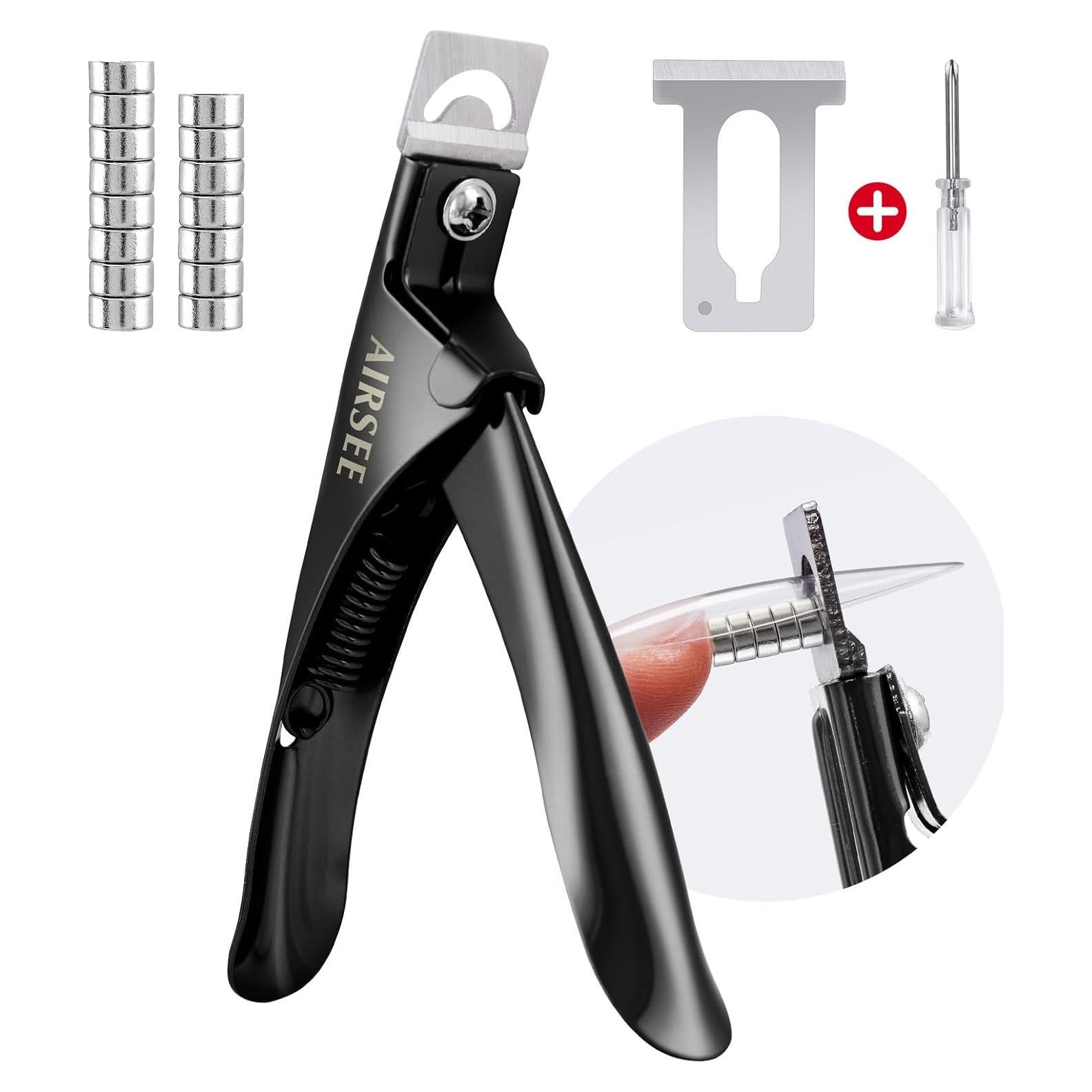 Cortador de Uñas Acrílicas Profesional AIRSEE Negro 15 Pcs