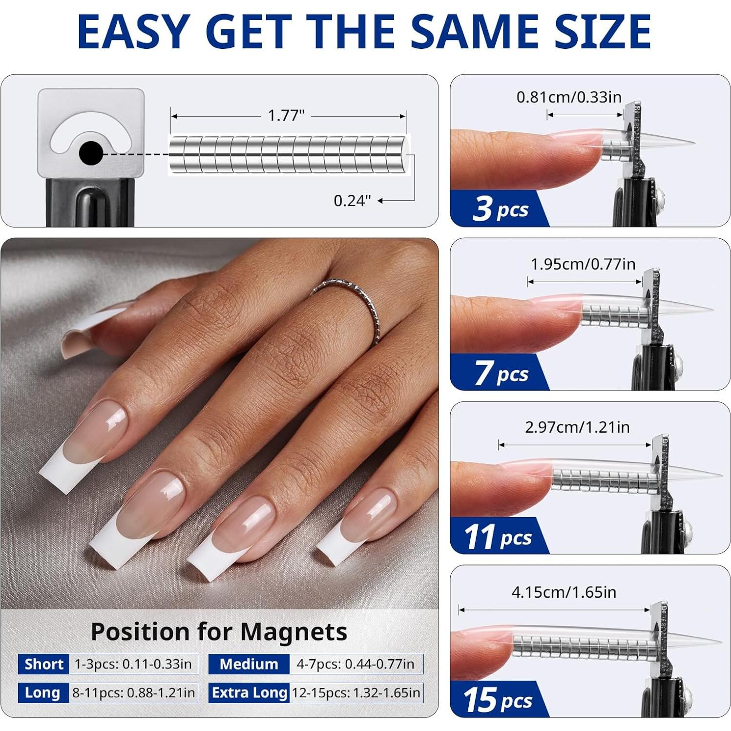 Cortador de Uñas Acrílicas Profesional AIRSEE Negro 15 Pcs