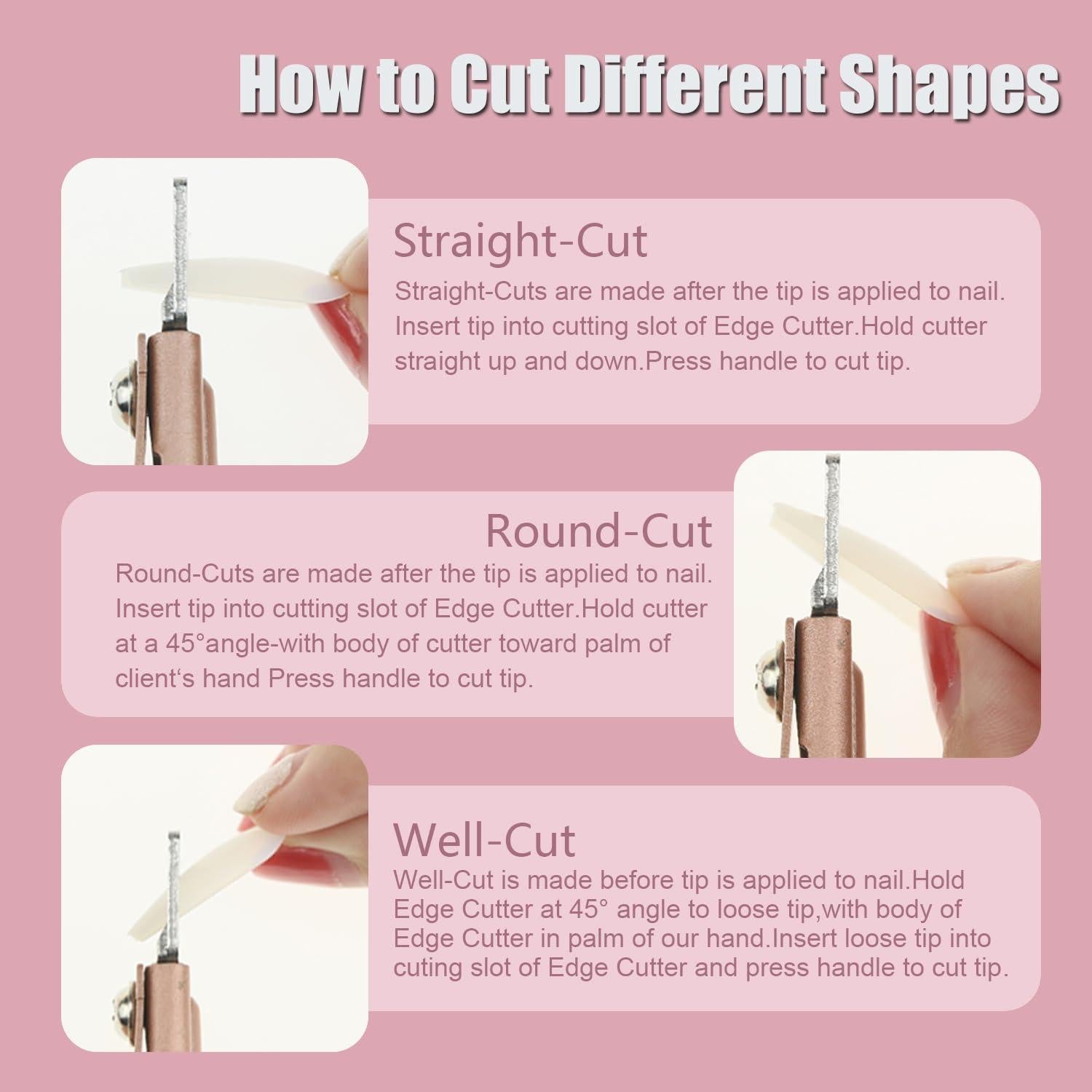 Kit de Cortadores de Uñas Acrílicas Dr.nail - 3 Ángulos Ajustables