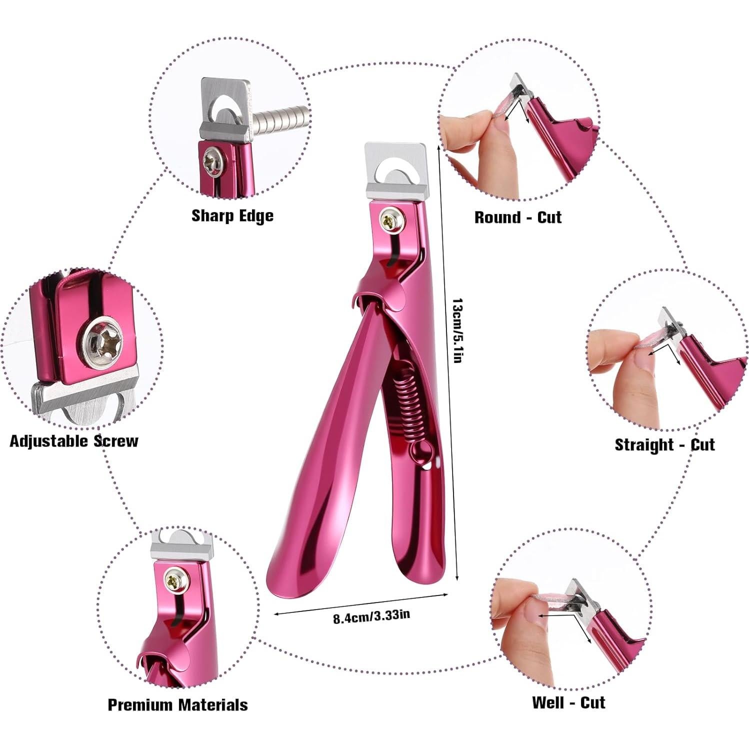 Cortador de Uñas Acrílicas LIQWEI con Medidor y Imanes