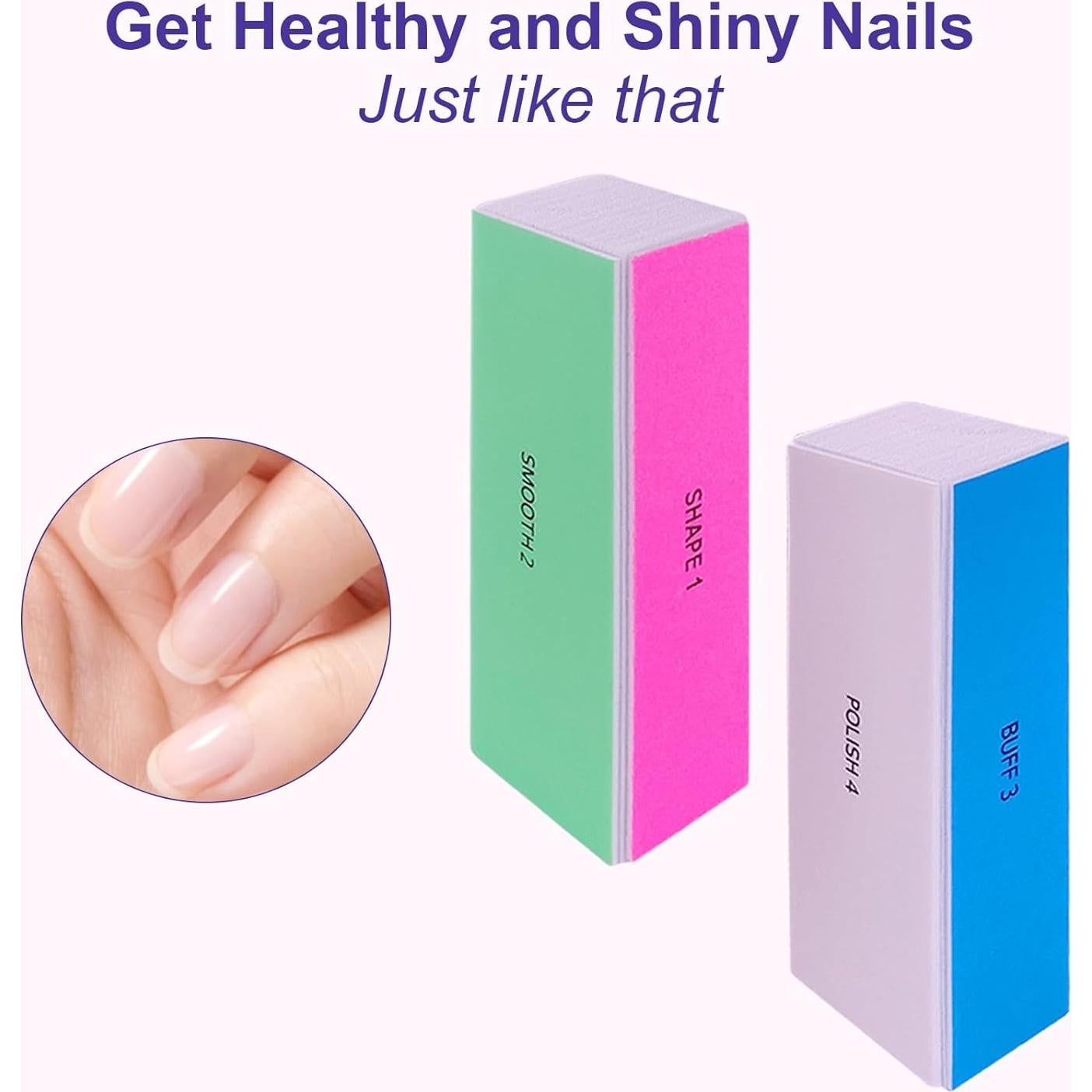 Bloques de Pulido de Uñas HomeyEra - 4 Piezas, 4 Vías