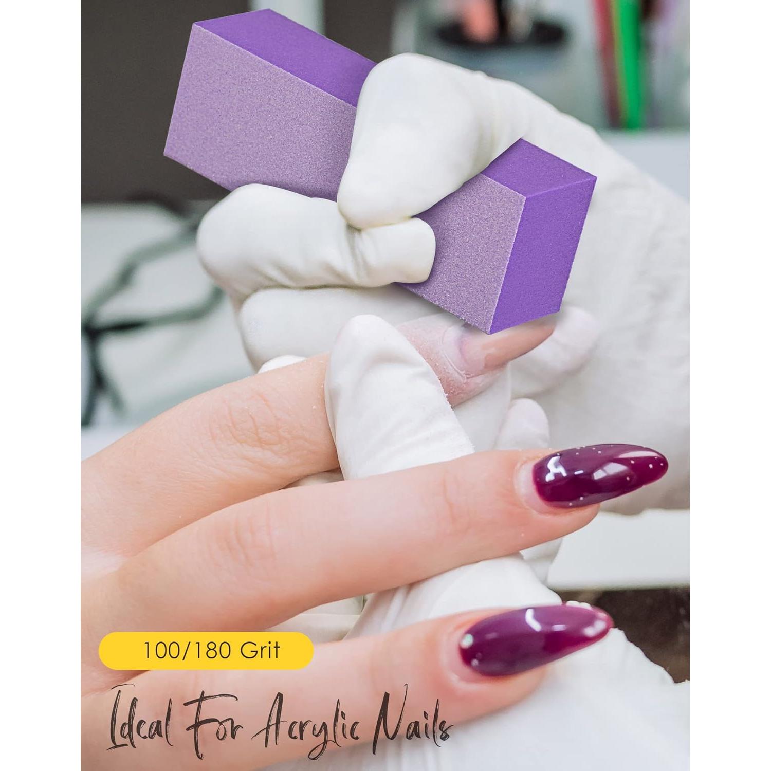 Bloque de Pulido Maryton Grano Medio/Fino 100/180 para Uñas