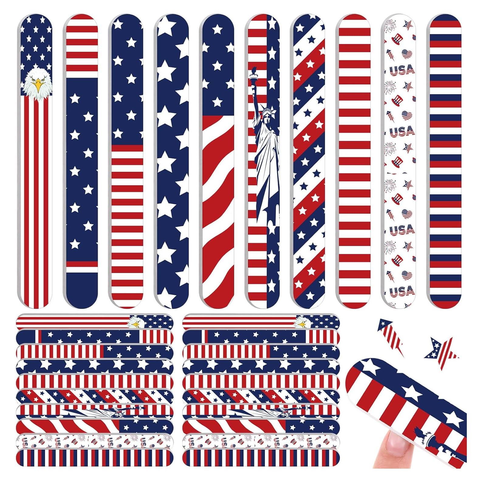 Paquete de 60 limas de uñas Lanties 4 de julio 17.8 cm