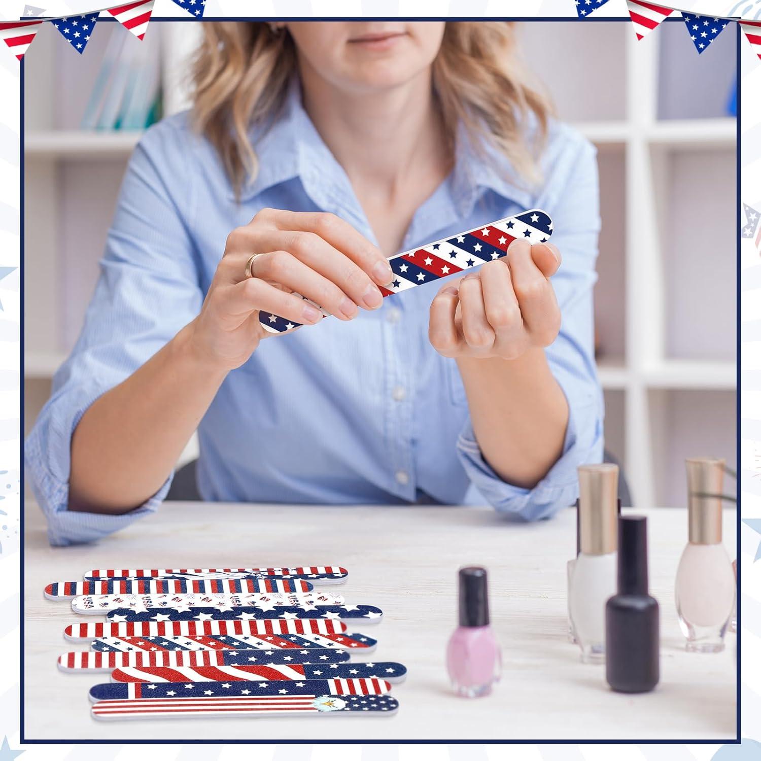 Paquete de 60 limas de uñas Lanties 4 de julio 17.8 cm