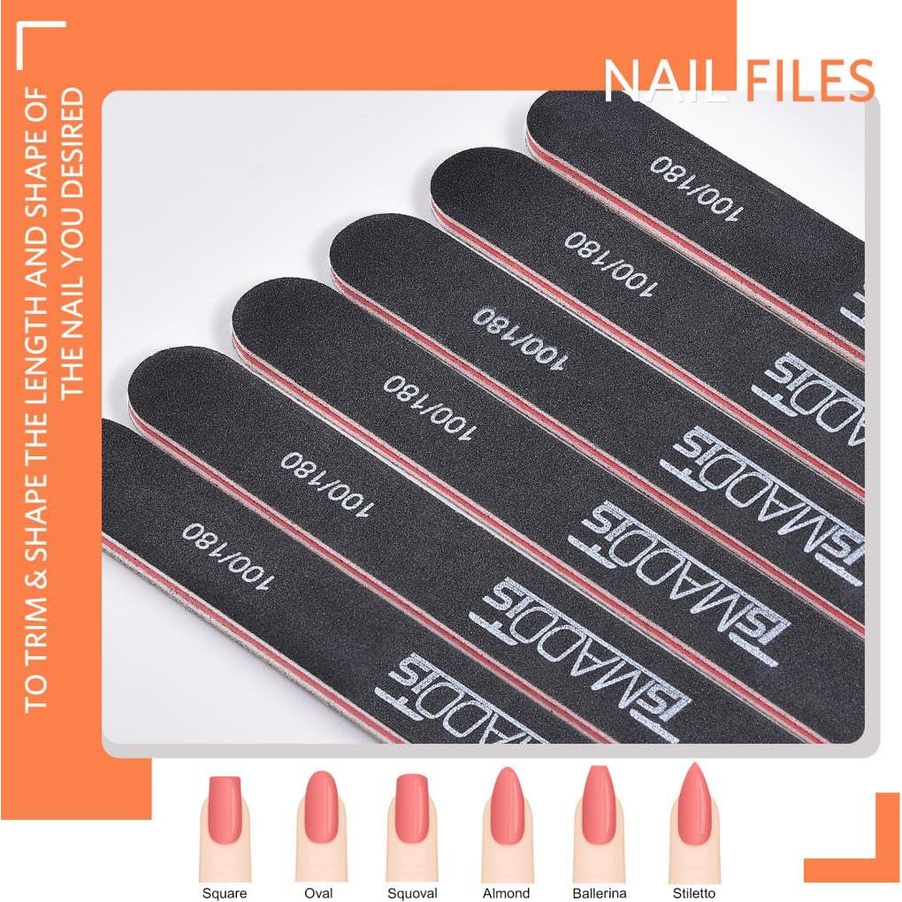 Kit de Manicura Profesional TsMADDTs - 12 Archivos y Pulidores