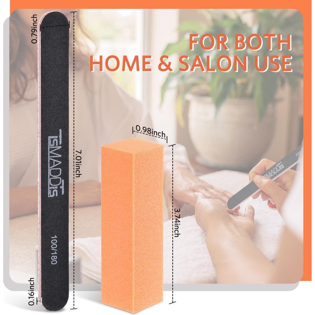 Kit de Manicura Profesional TsMADDTs - 12 Archivos y Pulidores