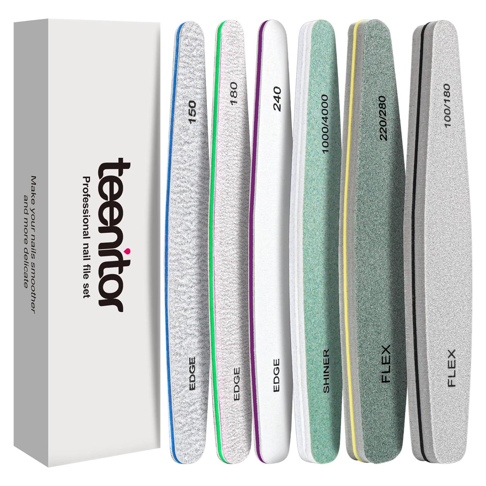 Kit de Limas y Pulidores de Uñas Teenitor 6 Piezas