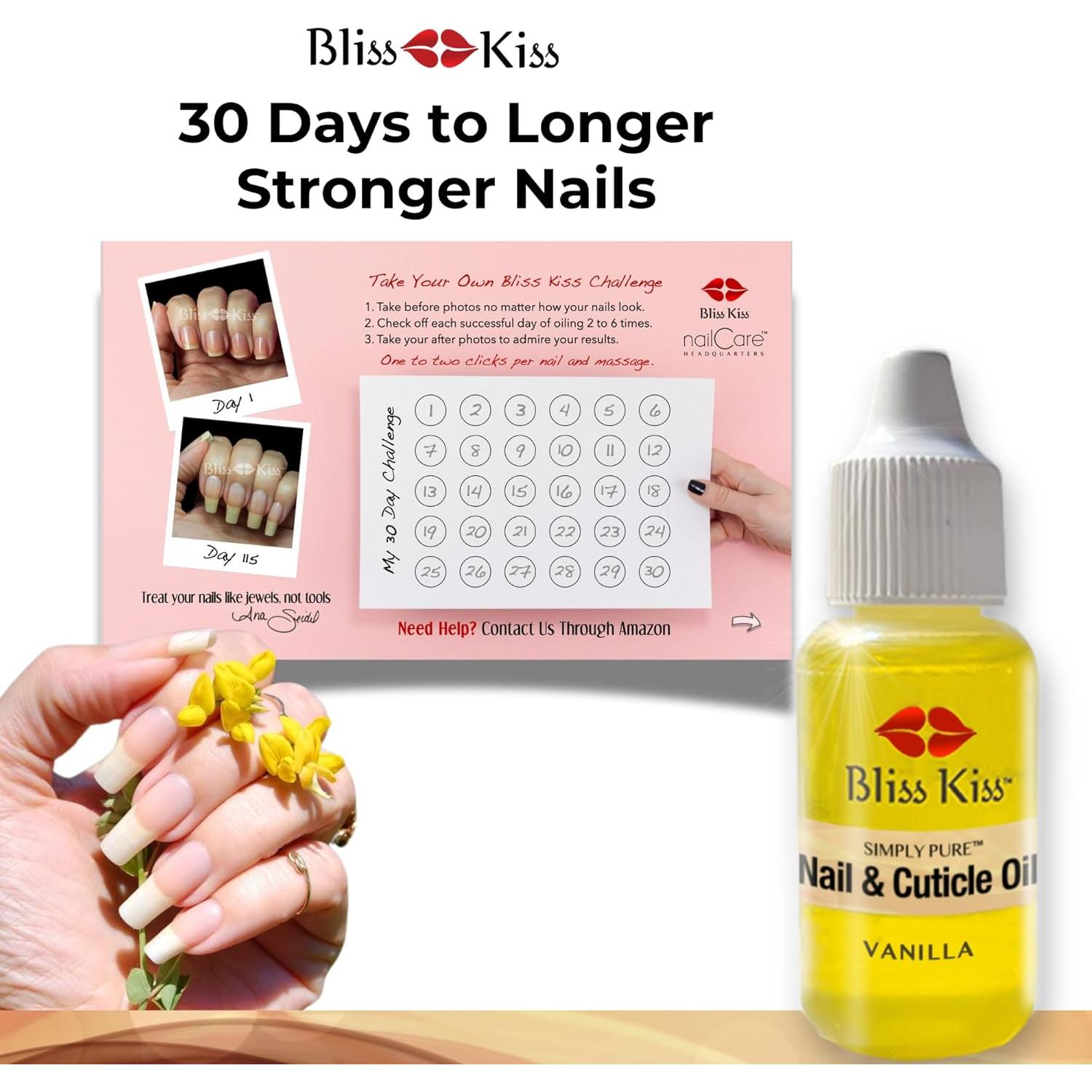 Aceite Hidratante para Uñas Bliss Kiss Simply Pure Vainilla 15 ml