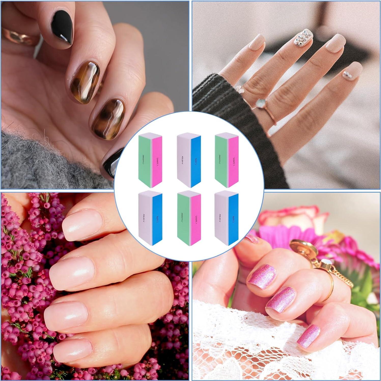 Bloques de Pulido de Uñas GigaGround 4 Vías - 6 Piezas