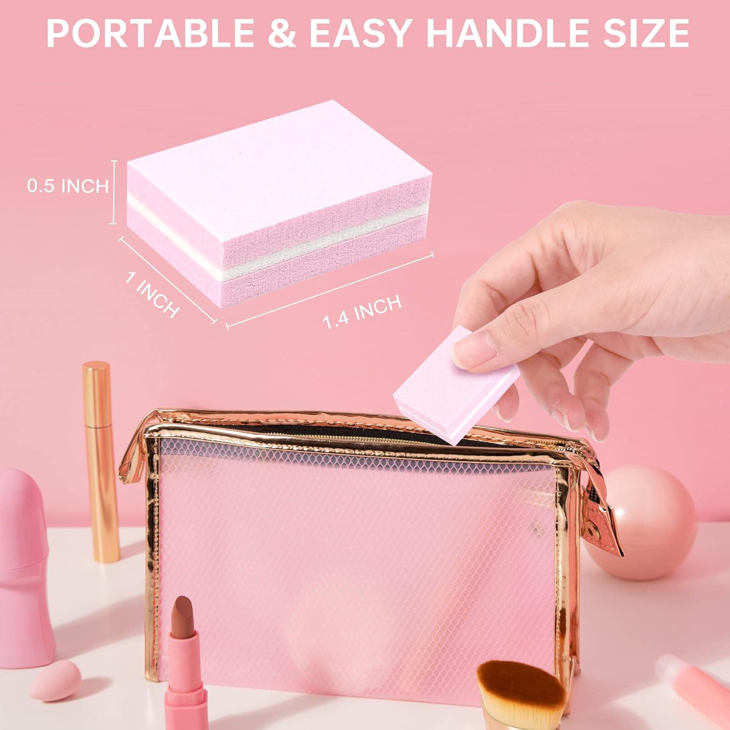 Bloques de Pulido de Uñas SALVMARY 50Pcs Rosa 100/180 Grano