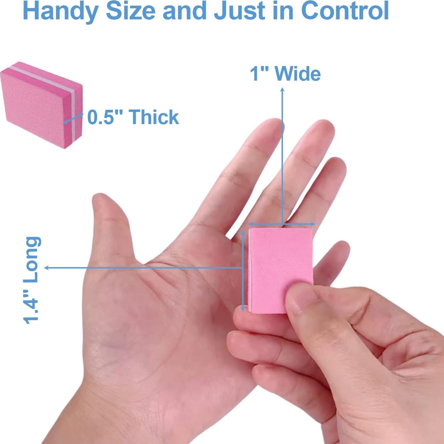 Bloques de Pulido de Uñas AhaTopia 100 Pcs Rosa Fucsia 100/180 Granos