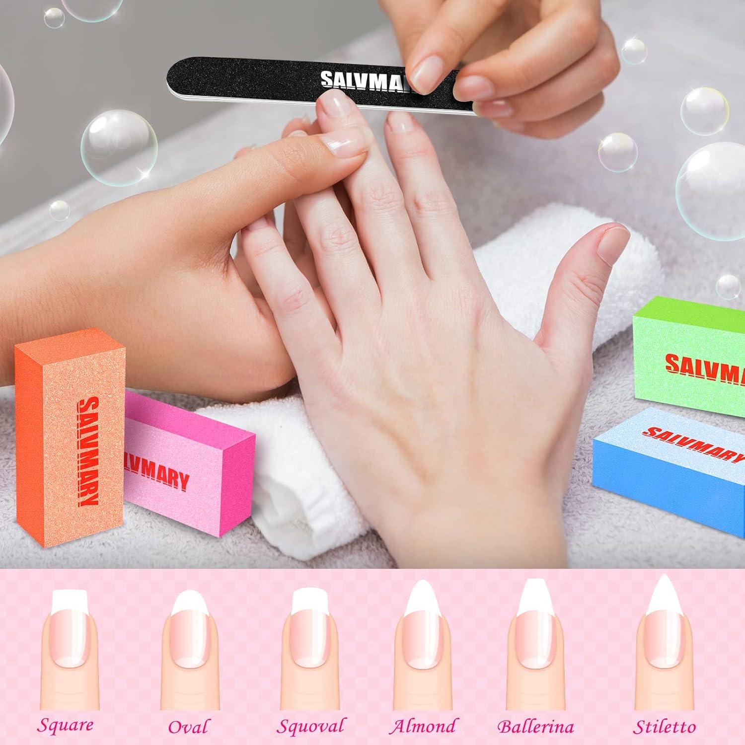 Kit de Manicura Profesional SALVMARY 8 Pcs - Archivos y Pulidores