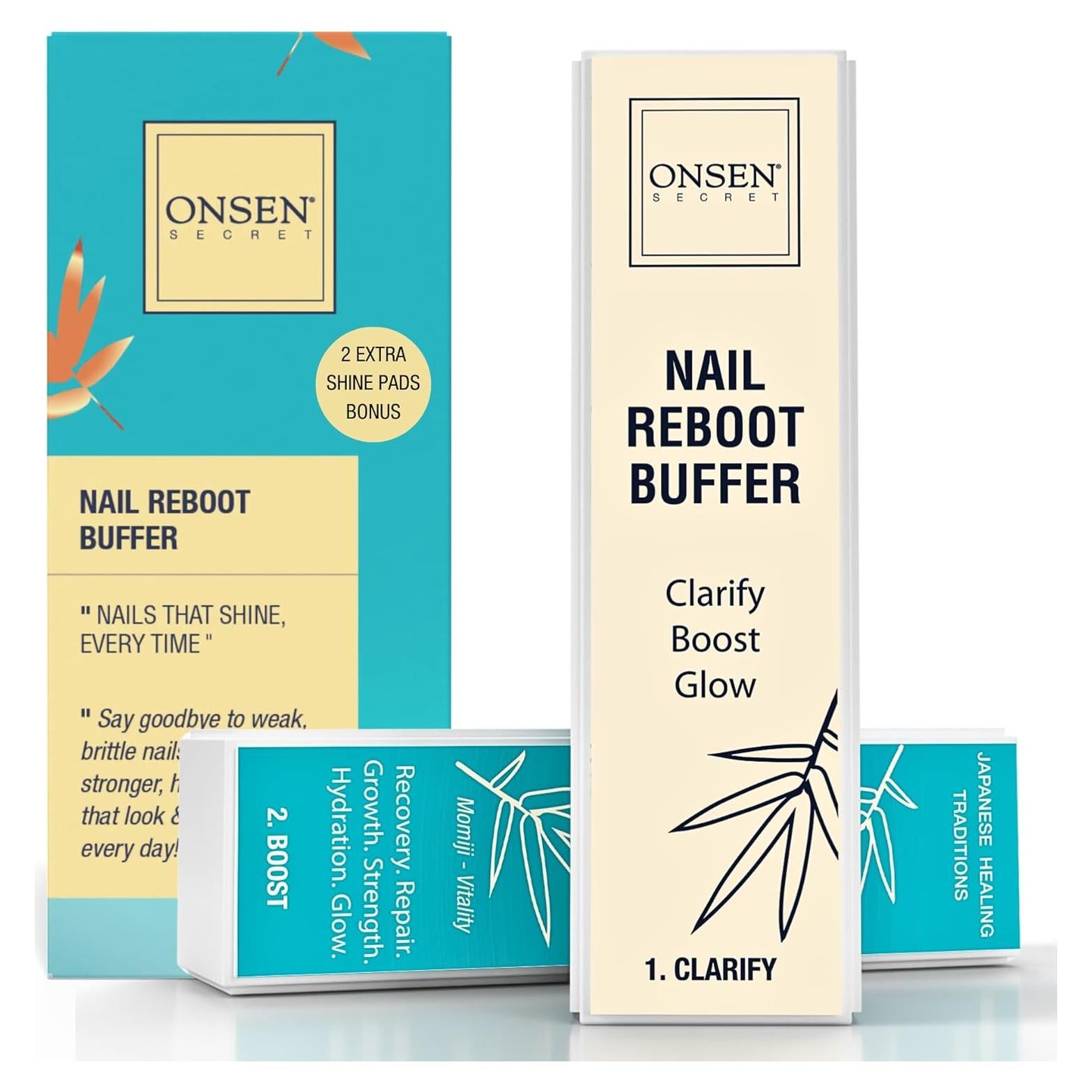 Bloque de Pulido Onsen Secret 4 Vías para Uñas Saludables